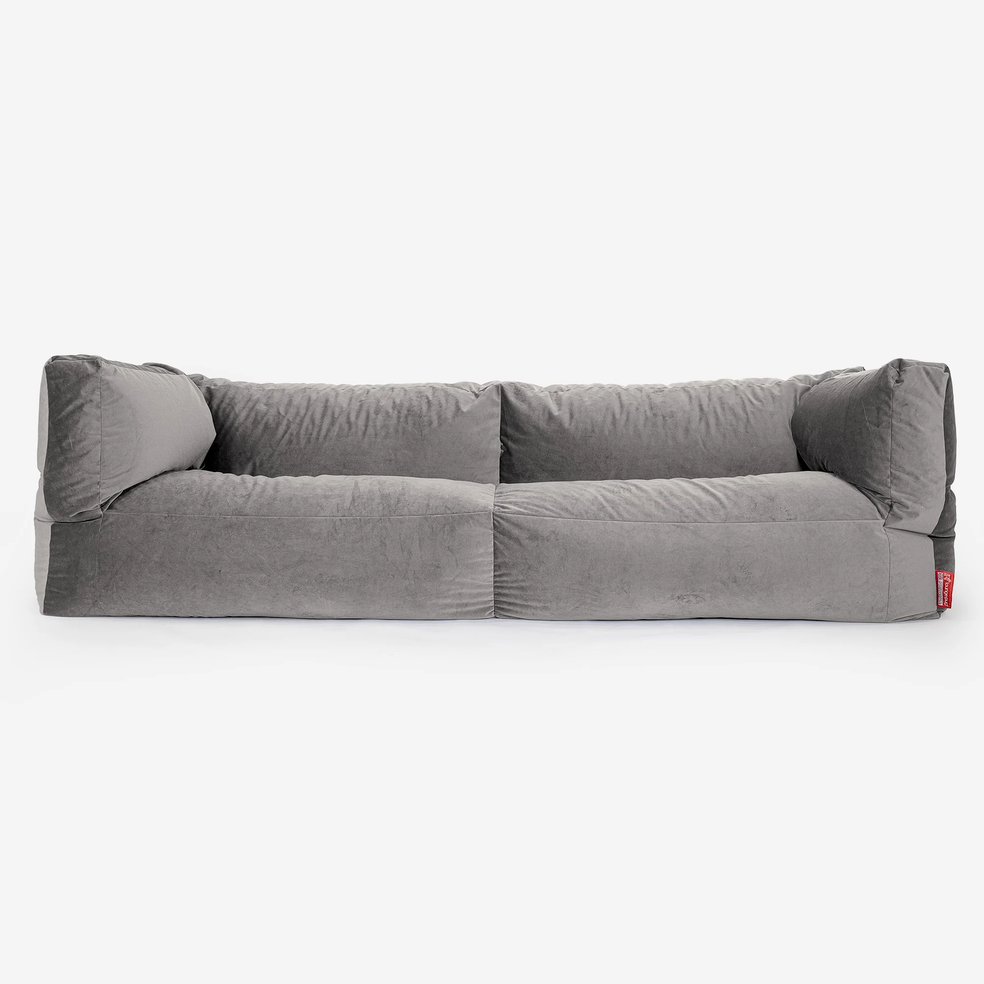 Albert 3-sits Saccosäcksoffa - Sammet Silverfärgad