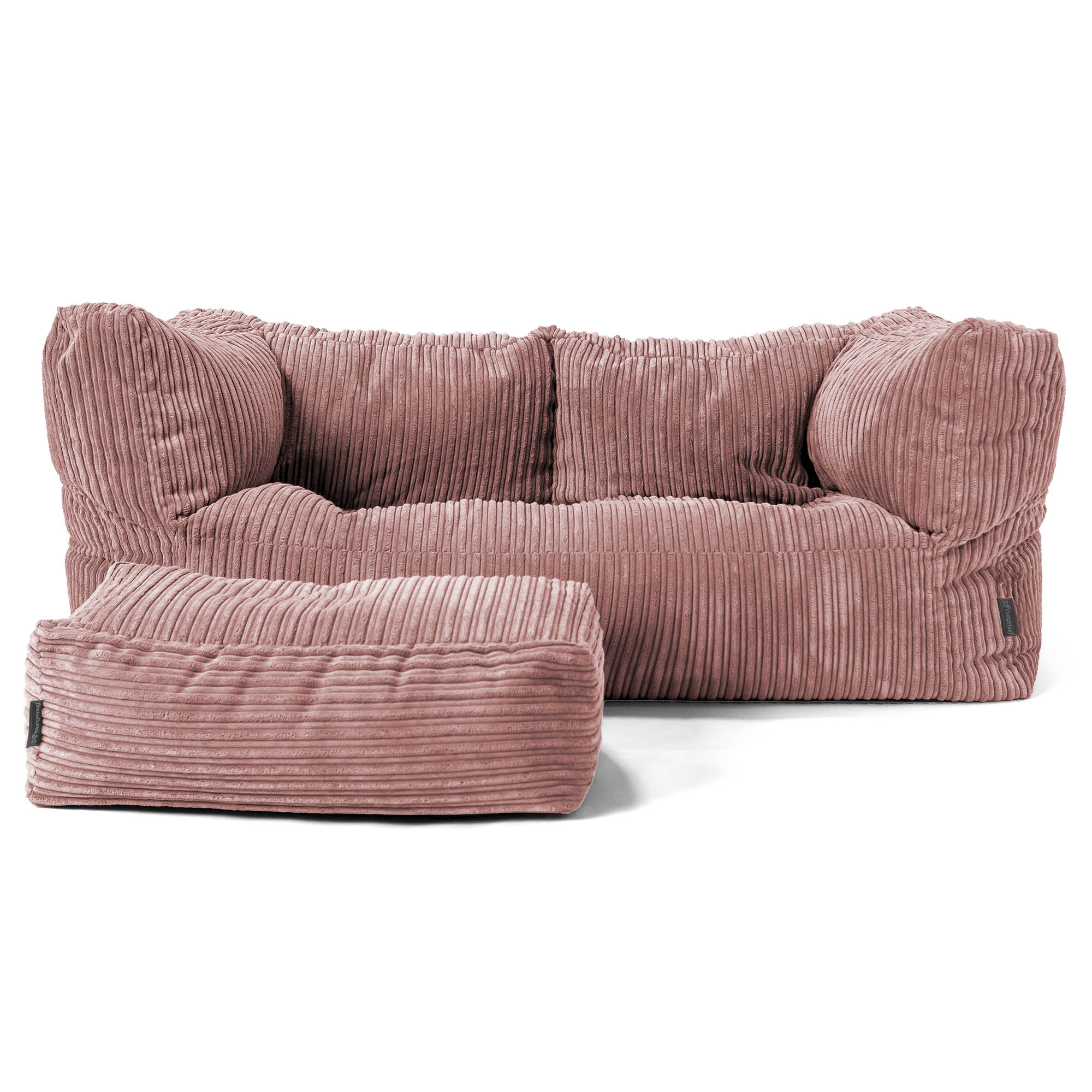 Albert 2-sits Saccosäcksoffa - Klassisk Manchestertyg Persika - Image 2