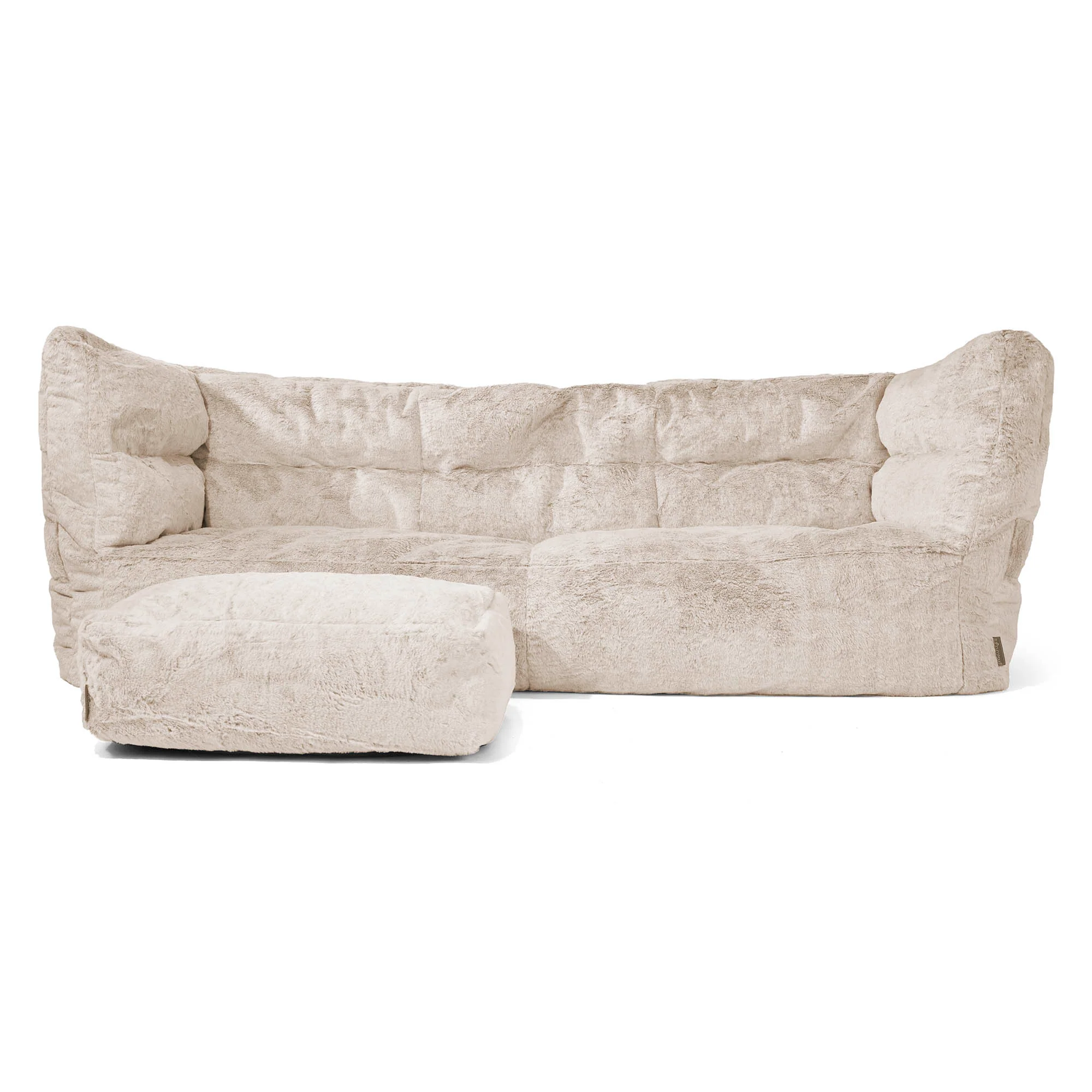 Louis 3-sits Saccosäcksoffa - Fuskkaninpäls Gyllenbrun - Image 2