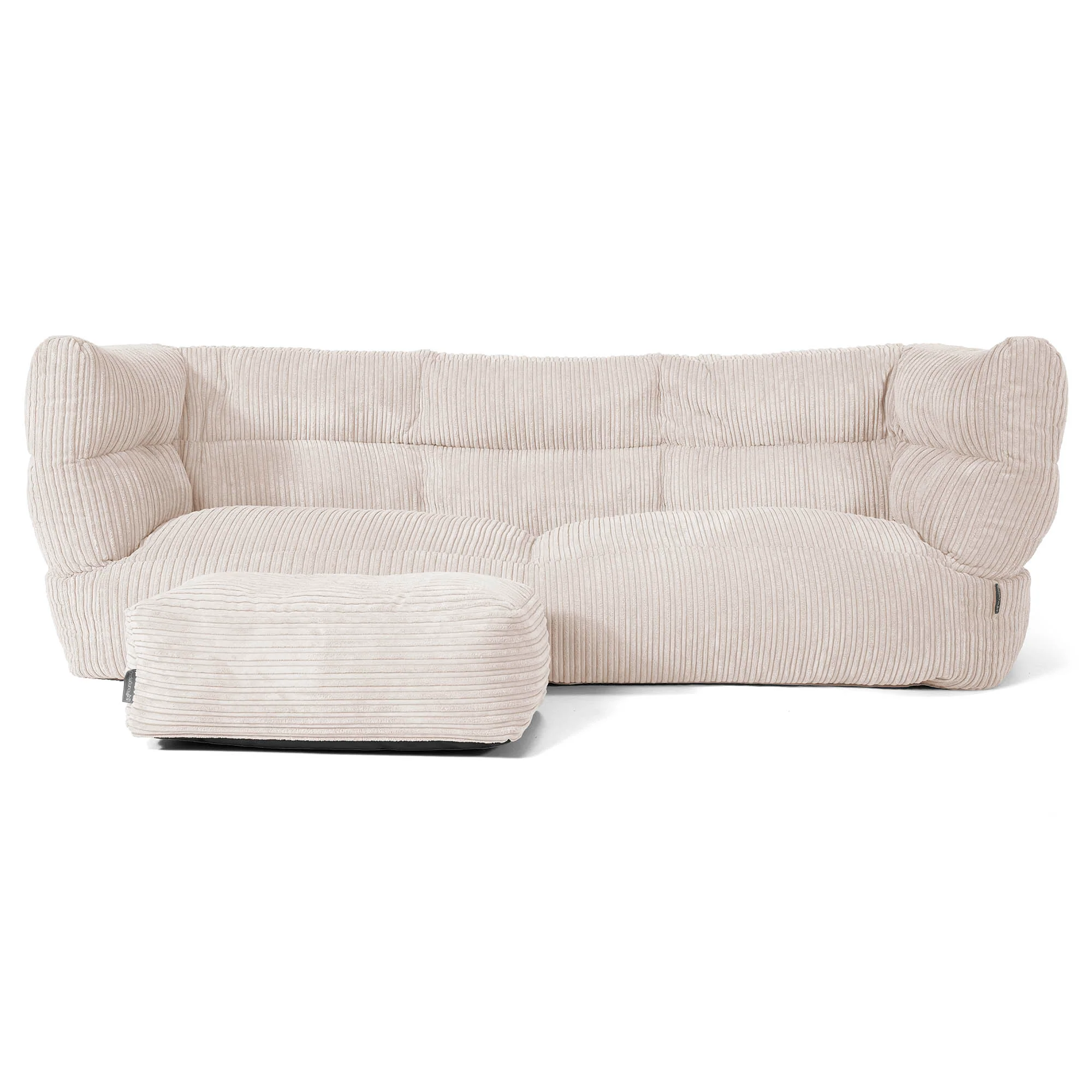 Louis 3-sits Saccosäcksoffa - Klassisk Manchestertyg Elfenbensvit - Image 2