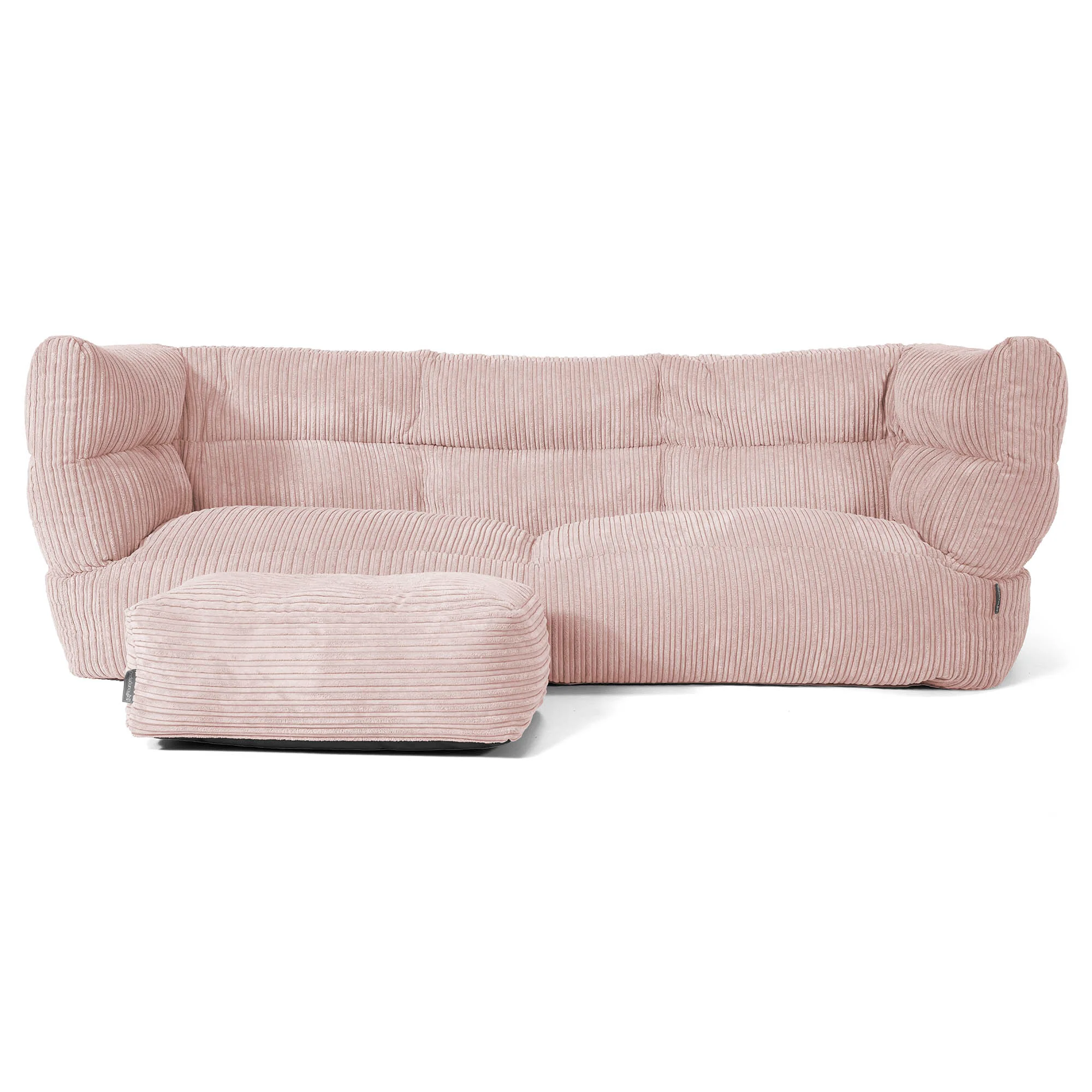 Louis 3-sits Saccosäcksoffa - Klassisk Manchestertyg Rosa - Image 2