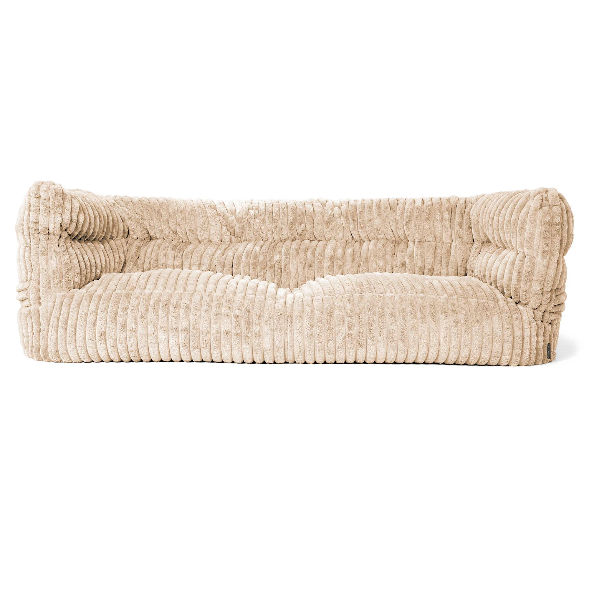 Louis 3-sits Saccosäcksoffa - Ultraplyschmanchestertyg Gräddvit