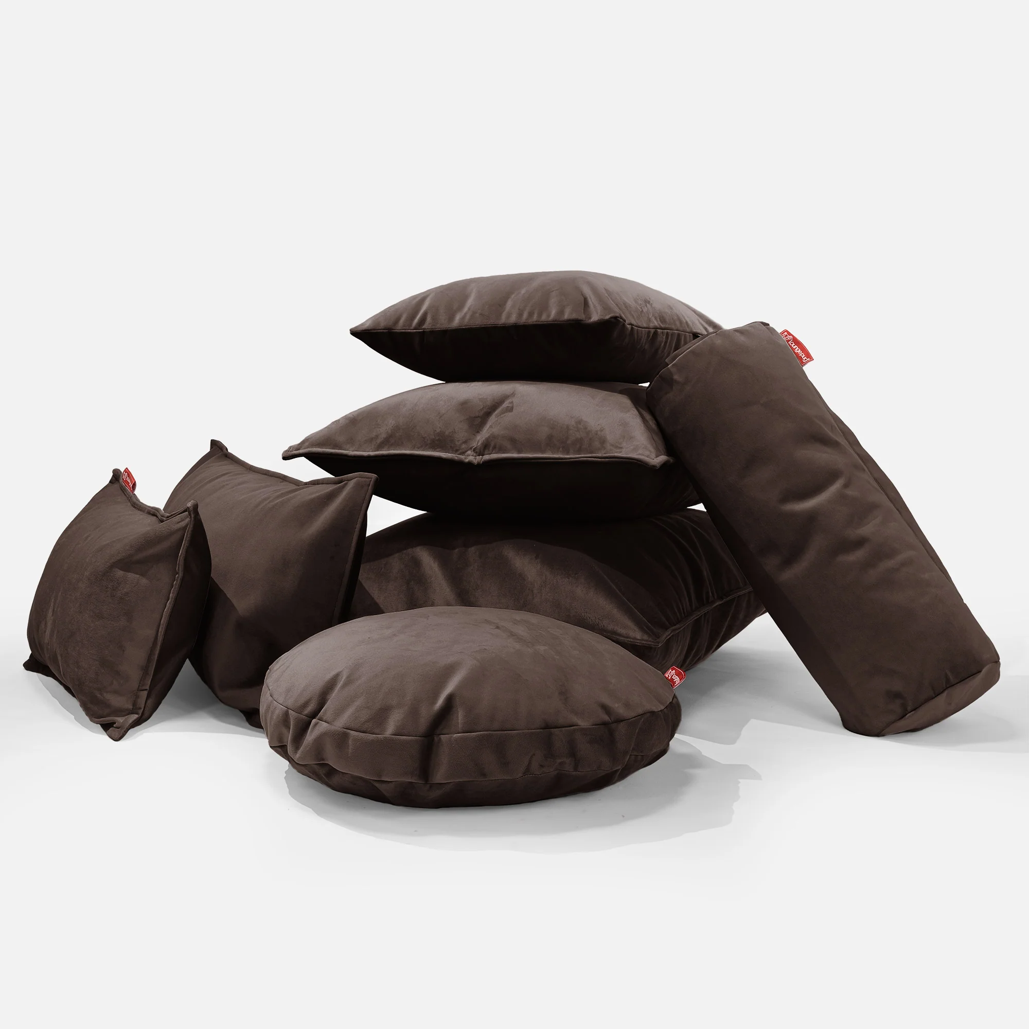Cylinderkuddfodral 20 x 55cm - Sammet Espresso - Image 4