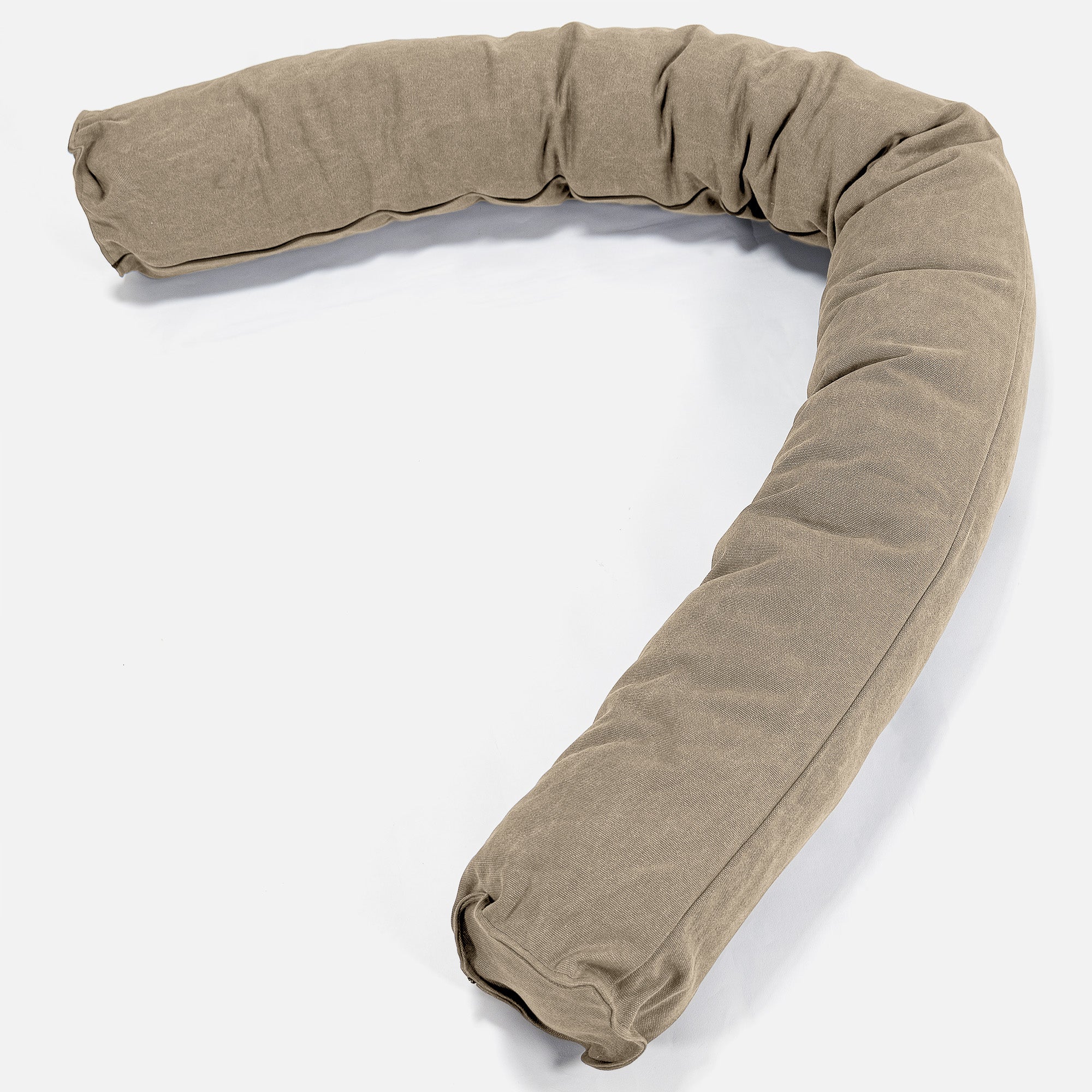 Cylinderkudde XXL - Stentvättad denim Khaki