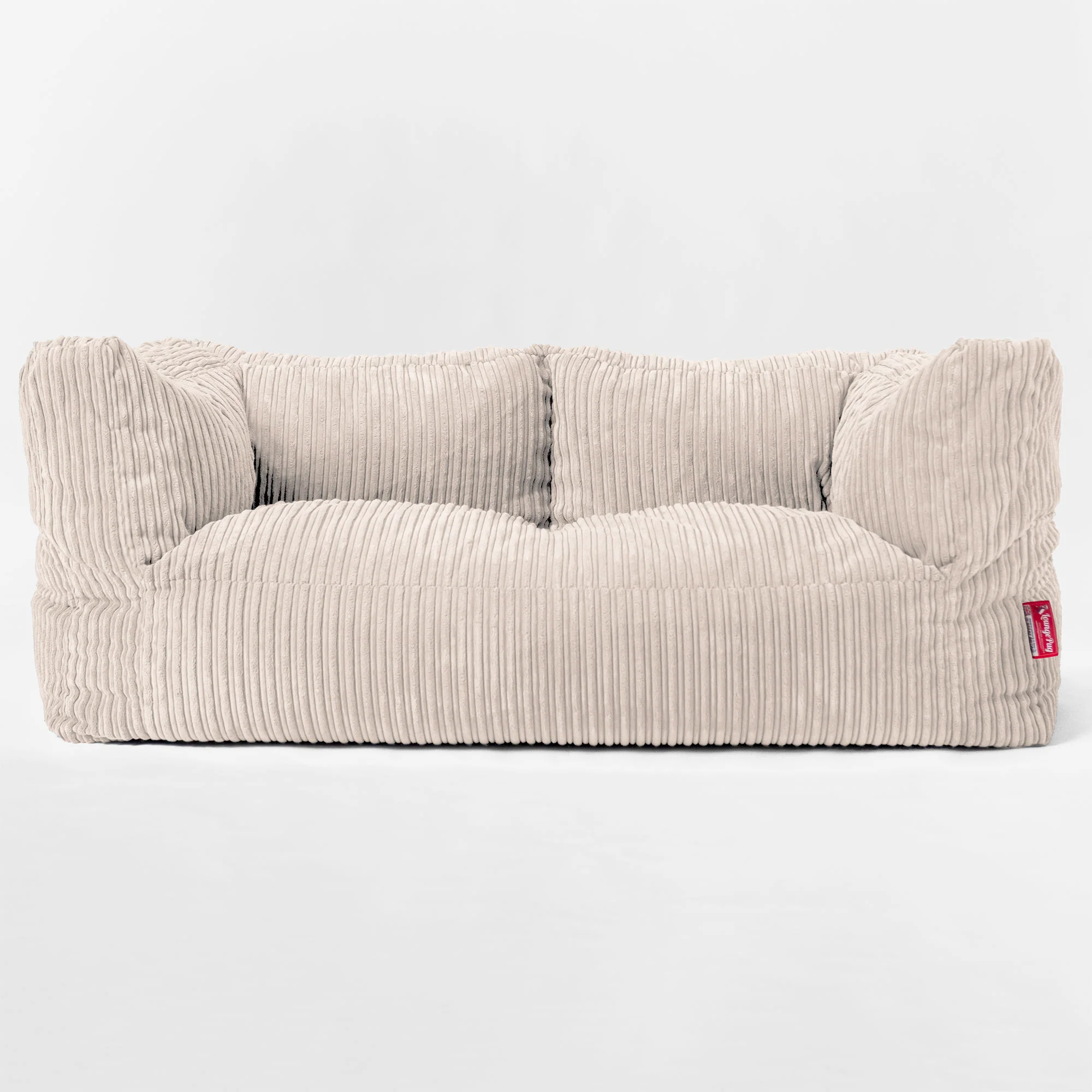 Enorm Albert 2-sits Saccosäcksoffa för Barn 3-14 år - Klassisk Manchestertyg Elfenbensvit - Image 3