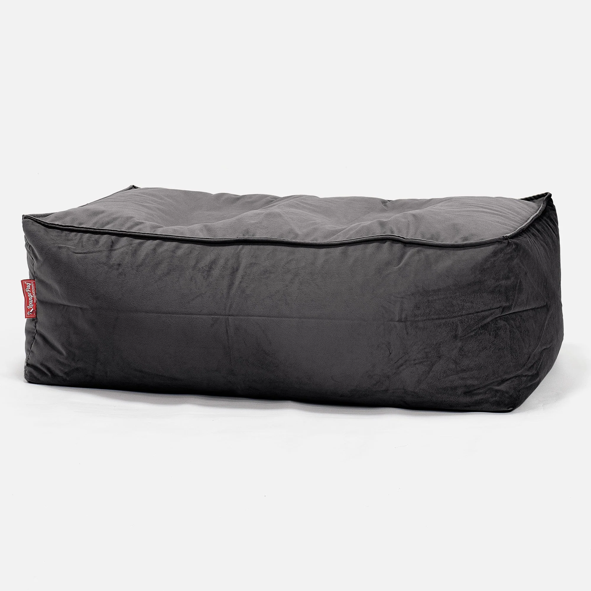 Fotpall Sittpuff C100-L, CloudSac Memoryskum - Sammet Grafitgrå