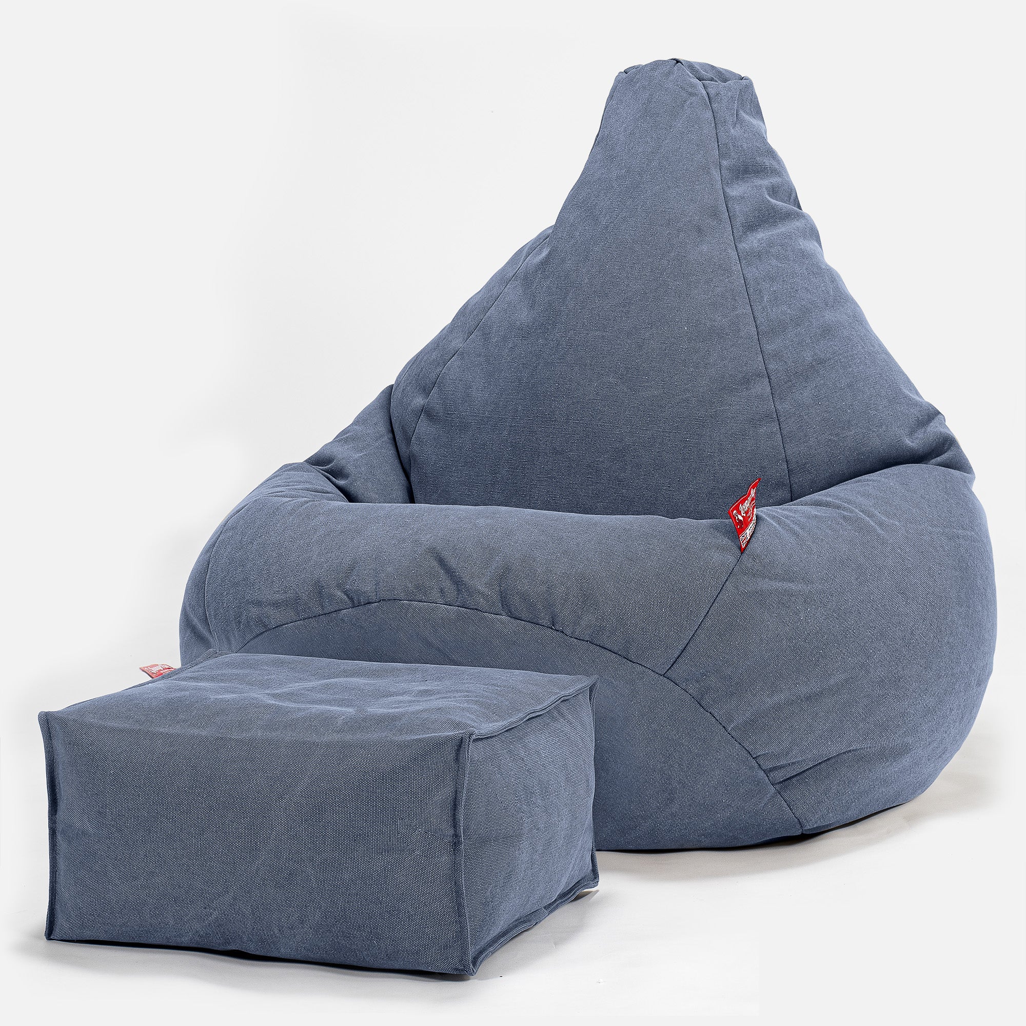 Game Fåtölj Saccosäck - Stentvättad denim Marinblå