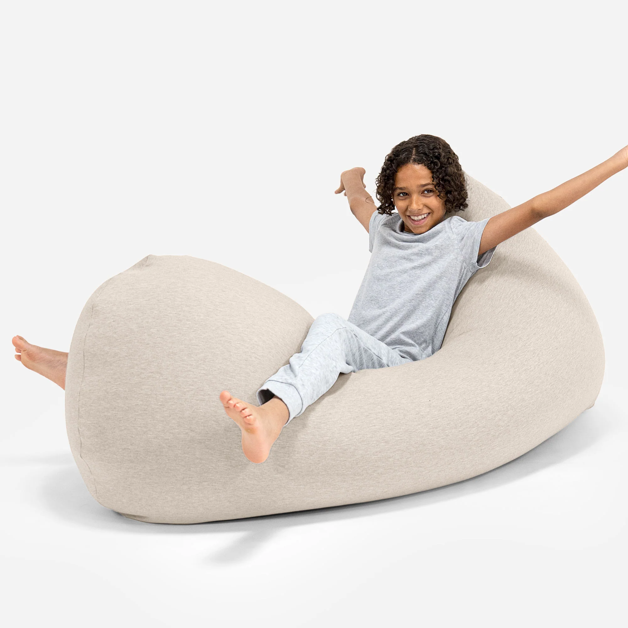 Grande XL Saccosäck - Stretchig Bomull Minkbrun - Image 5