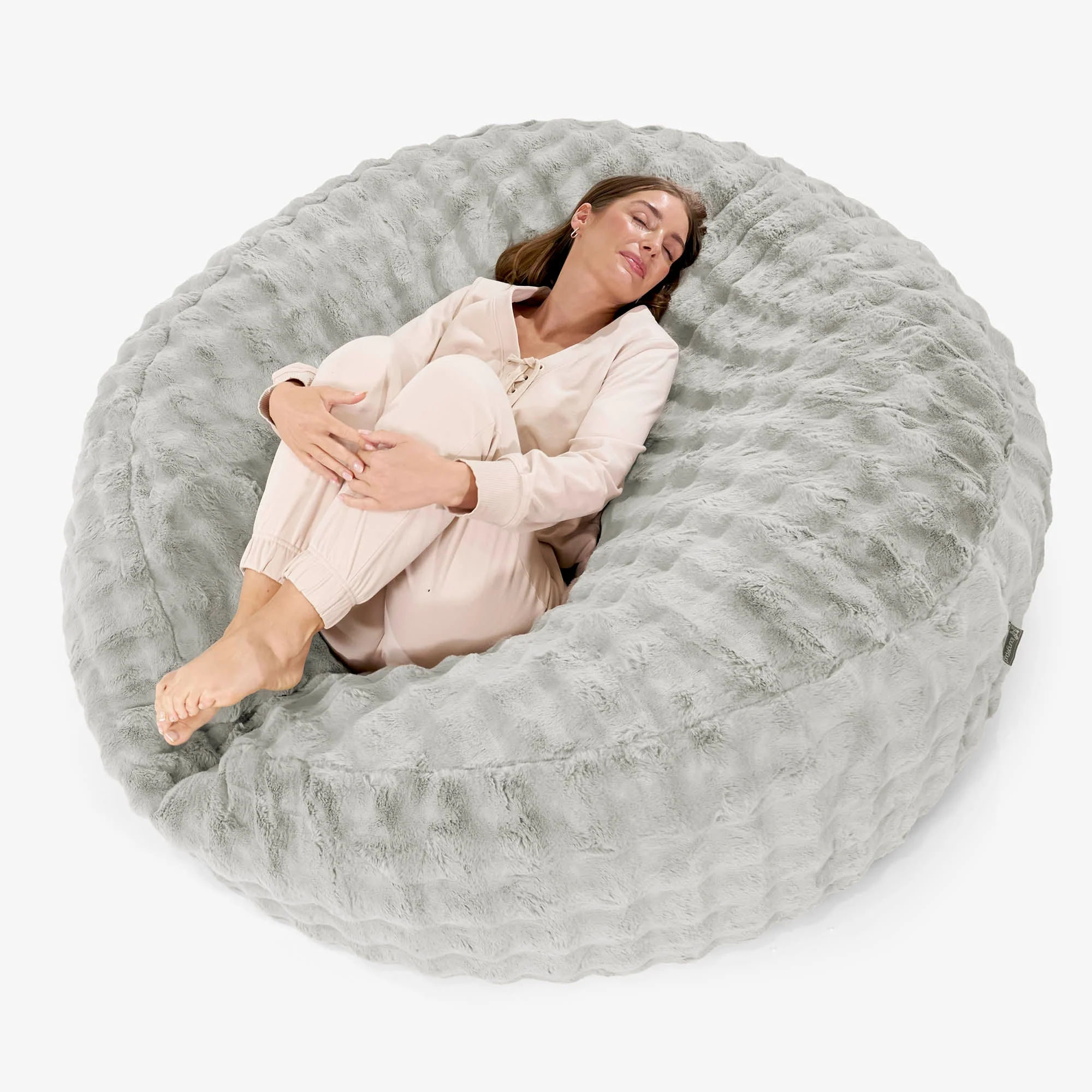 Jätte Saccosäck XXL 'Mega Mammut' Ersättningsöverdrag - Fuskpäls Bubble - Image 4