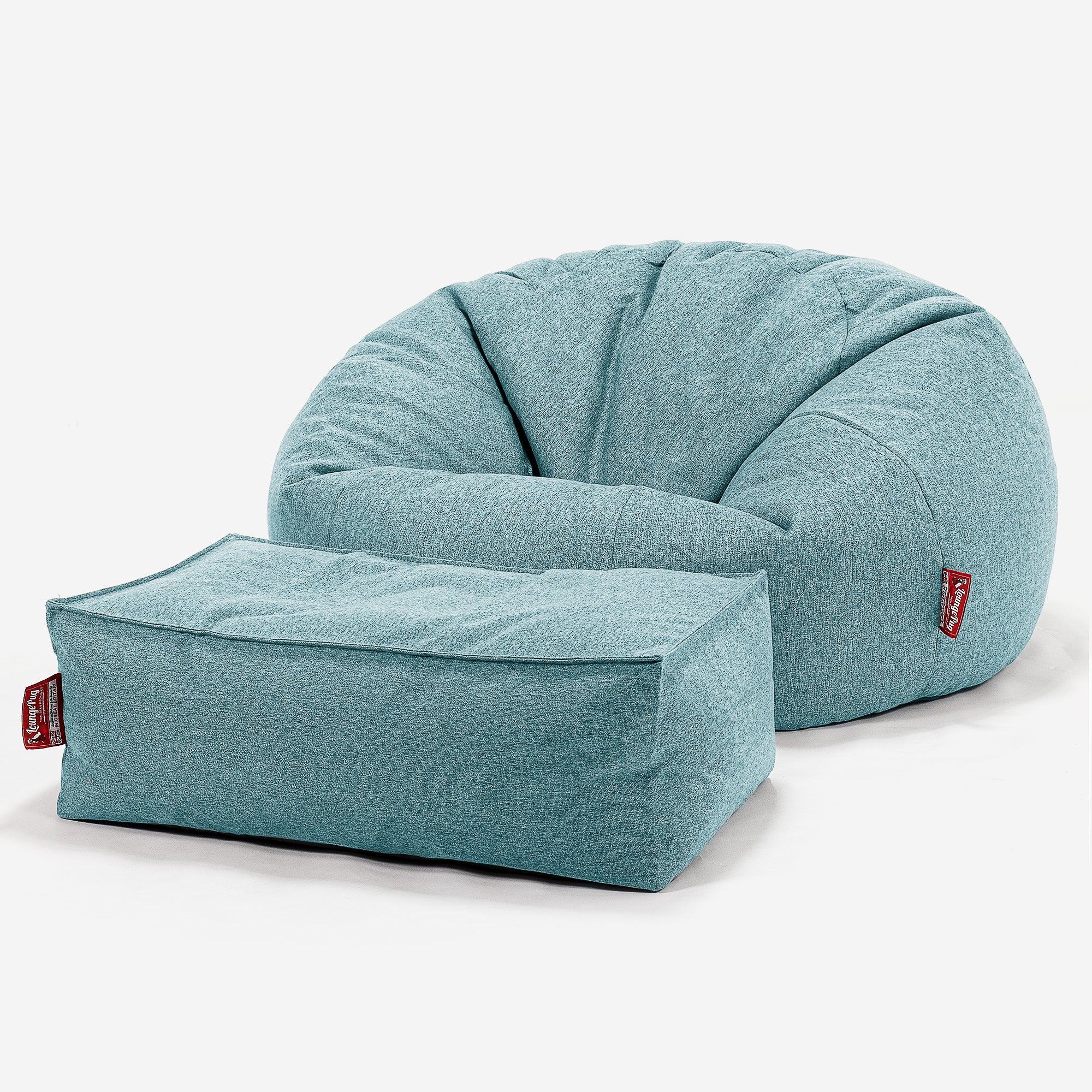 Klassisk Saccosäck Soffa - Interalli-ull Cyan - Image 2
