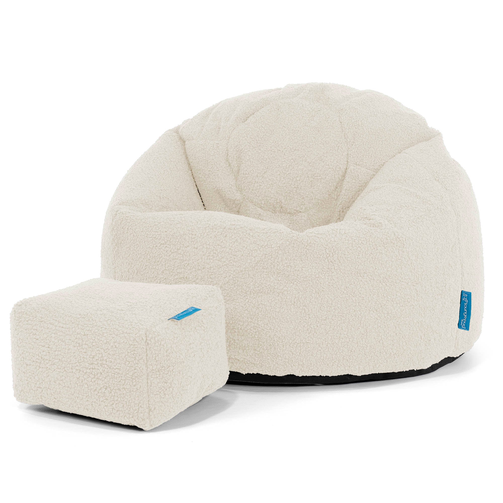 Klassisk Sittsäck Stol Barn 1-5 år - Boucle Elfenbensvit - Image 2
