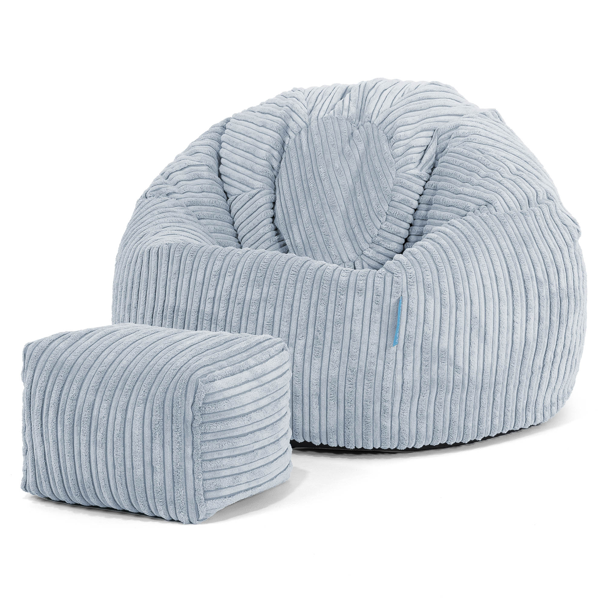 Klassisk Sittsäck Stol Barn 1-5 år - Klassisk Manchestertyg Baby Blå - Image 2