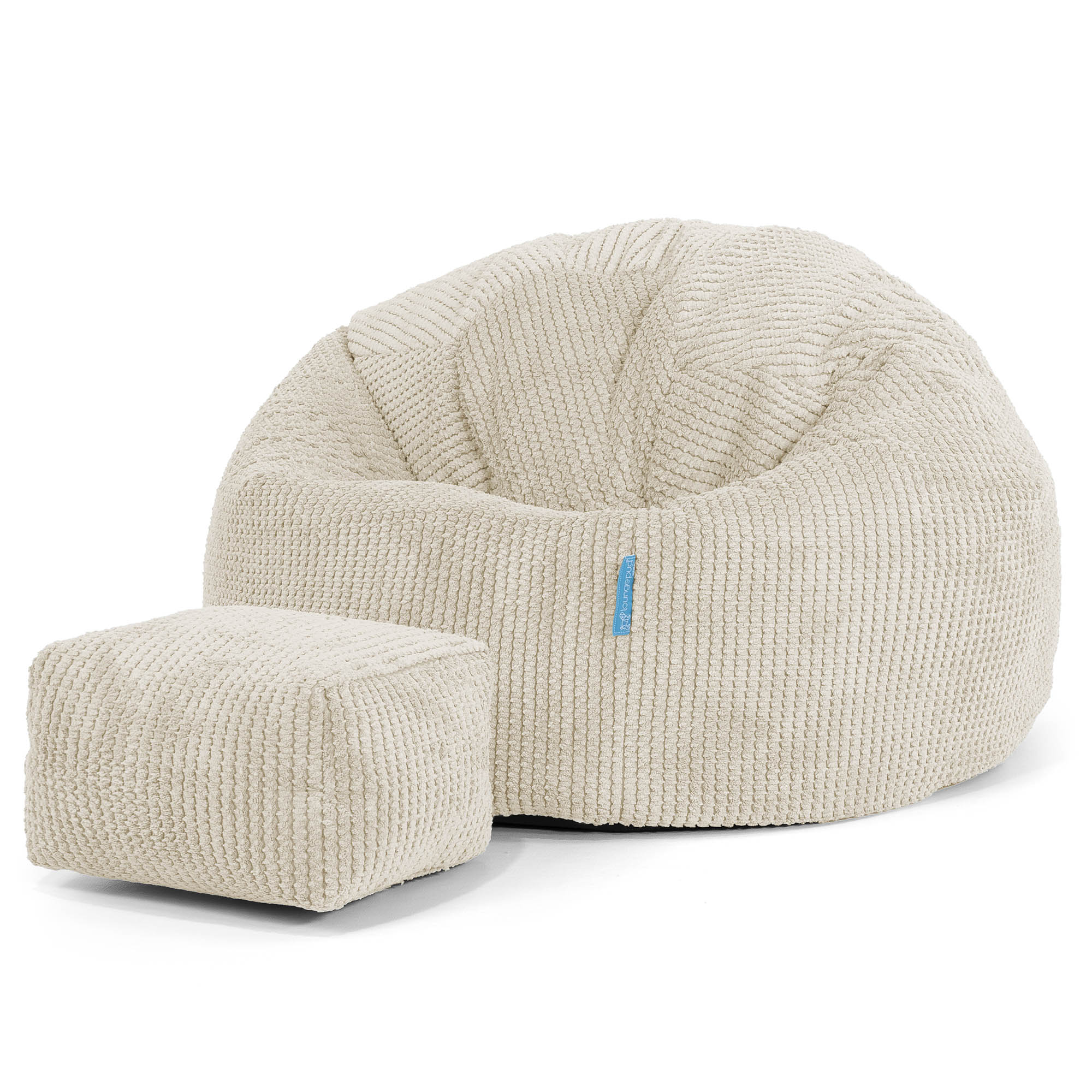 Klassisk Sittsäck Stol Barn 1-5 år - Pom-pom Elfenbensvit - Image 2