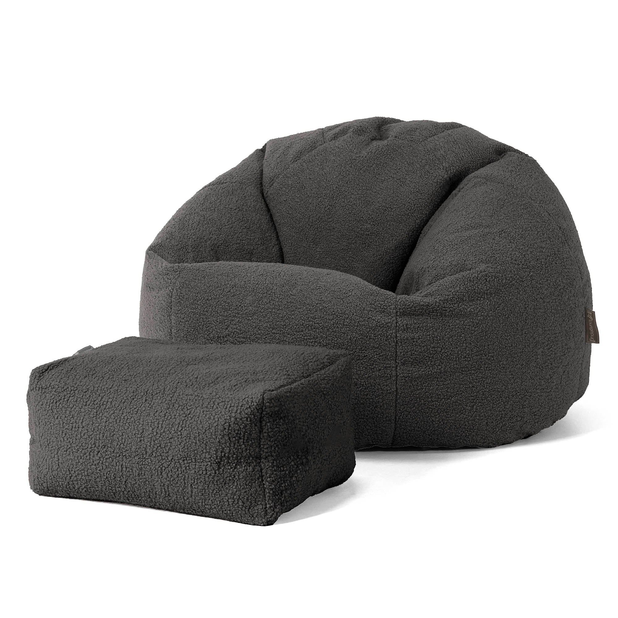 Klassisk Sittsäck Stol - Boucle Grafitgrå - Image 2