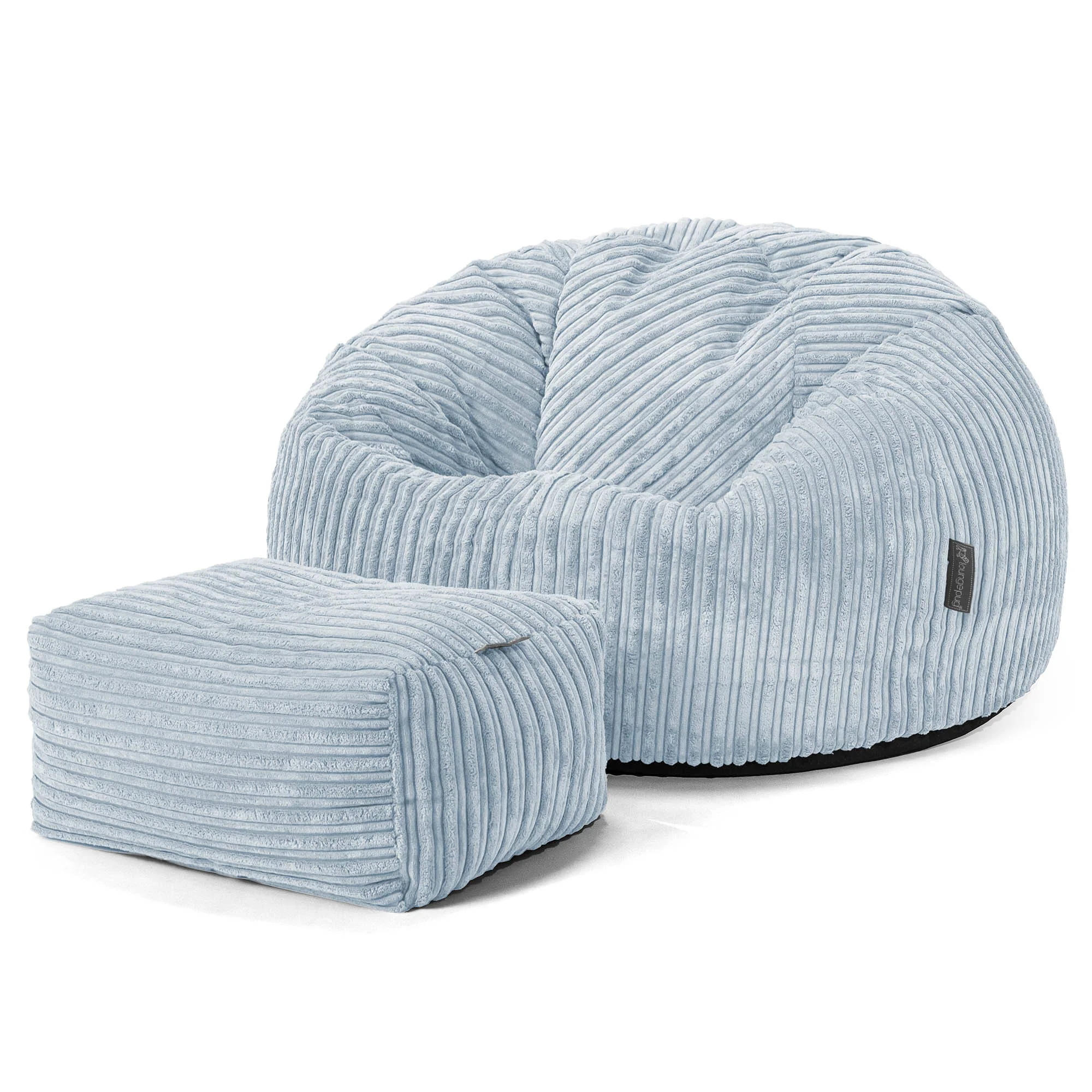 Klassisk Sittsäck Stol - Klassisk Manchestertyg Baby Blå - Image 2