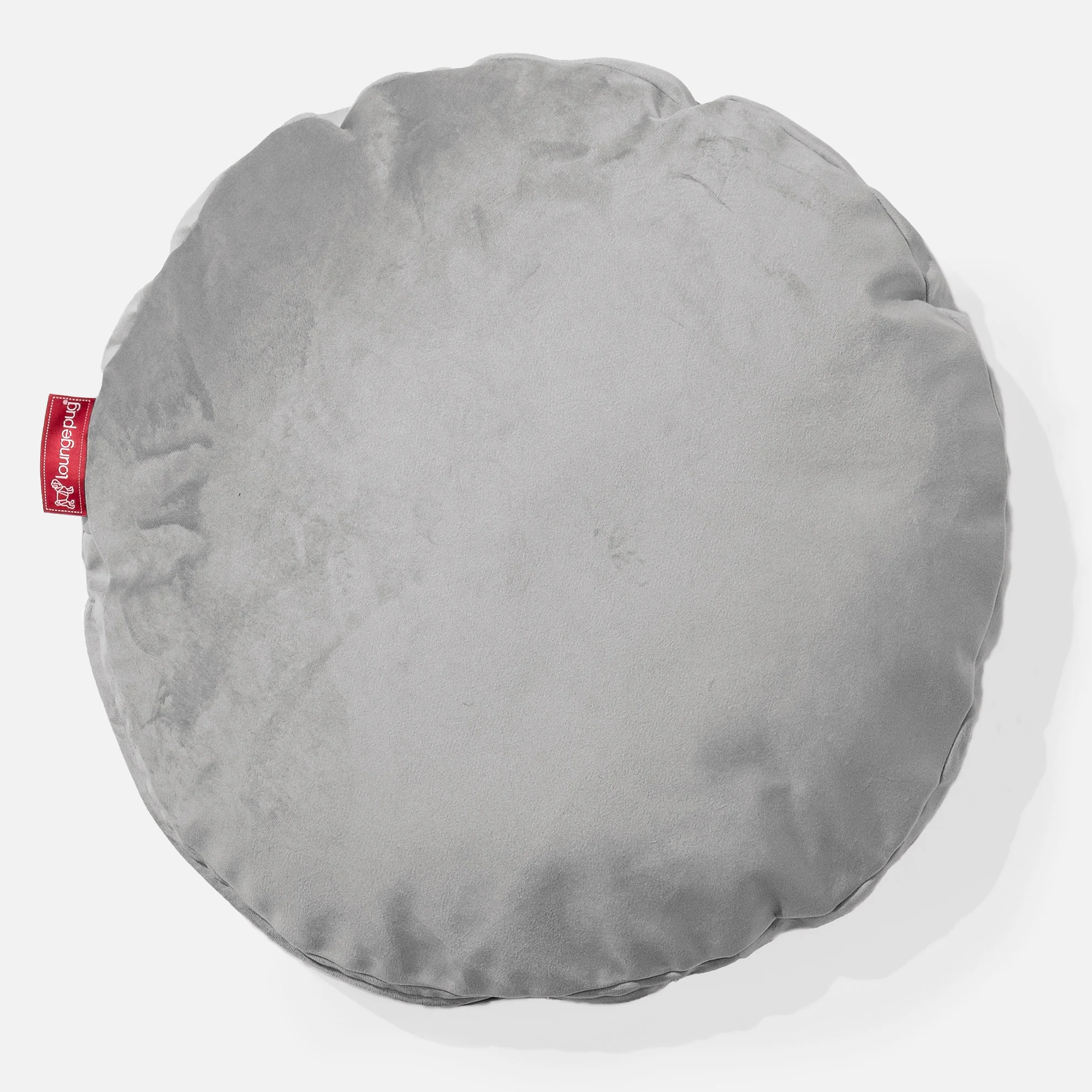 Kuddfodral Rund 50cm - Sammet Silverfärgad