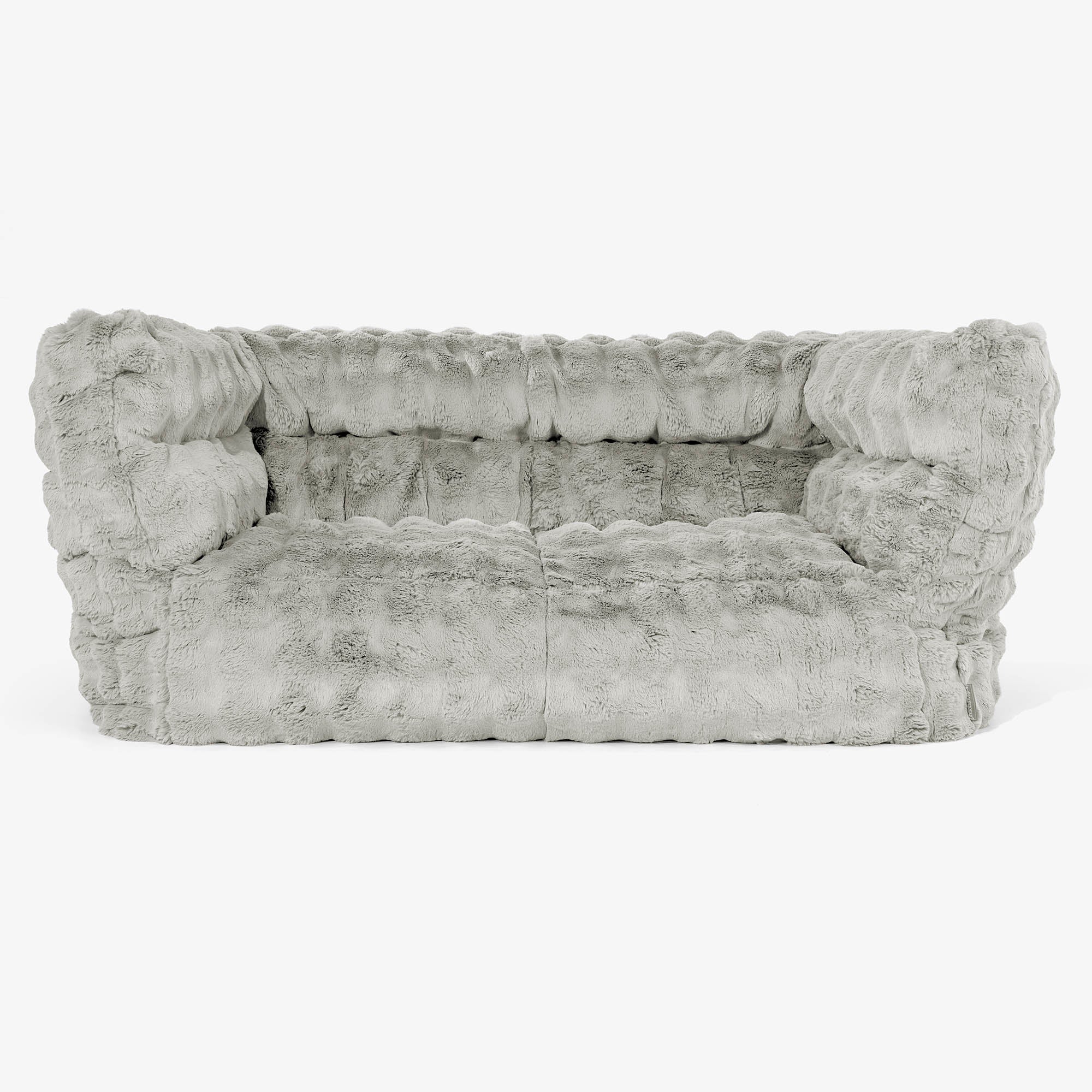 Louis 2-sits Saccosäcksoffa Ersättningsöverdrag - Fuskpäls Bubble - Image 4