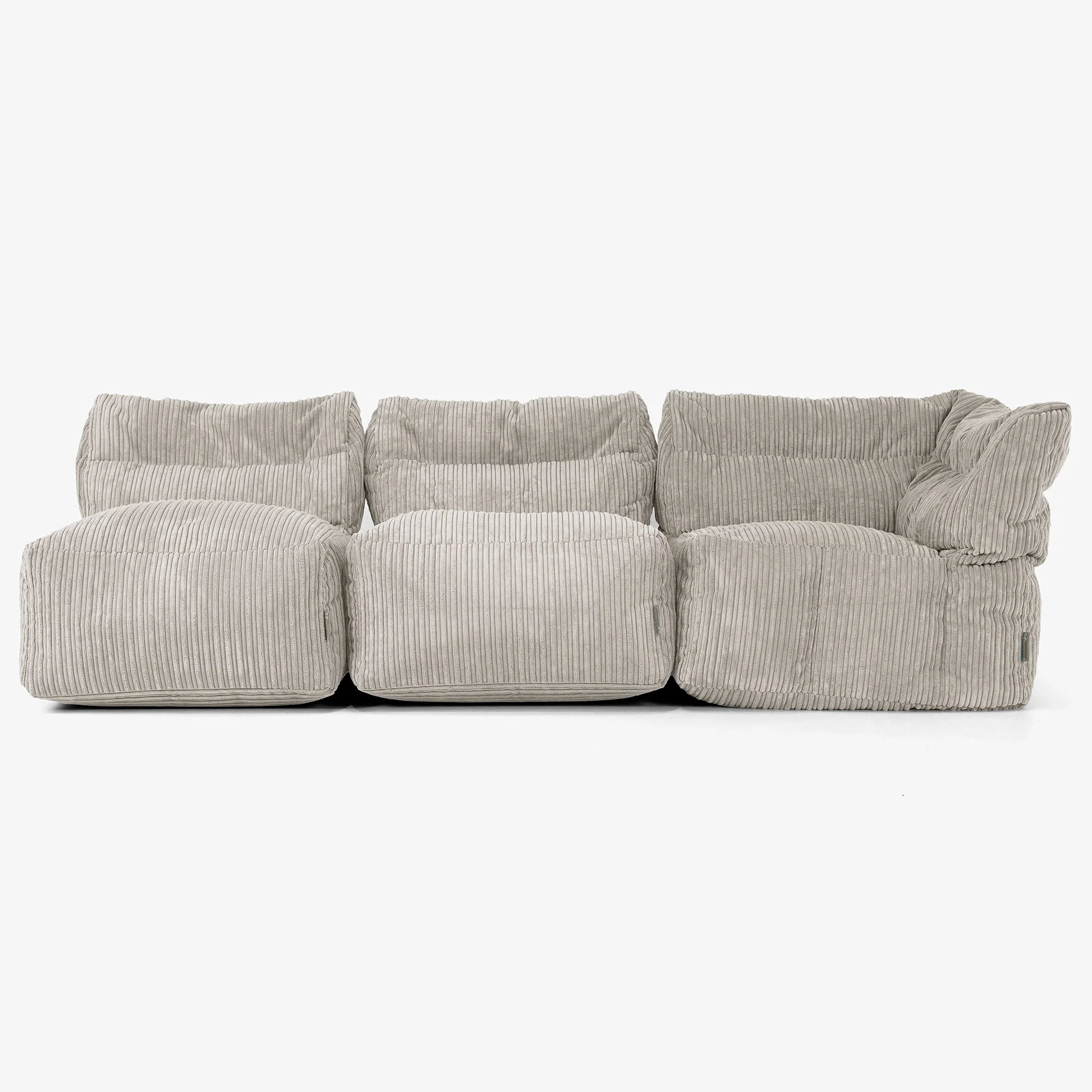 Modulsoffa 3-sits utan Armstöd - Klassisk Manchestertyg Minkbrun - Image 4