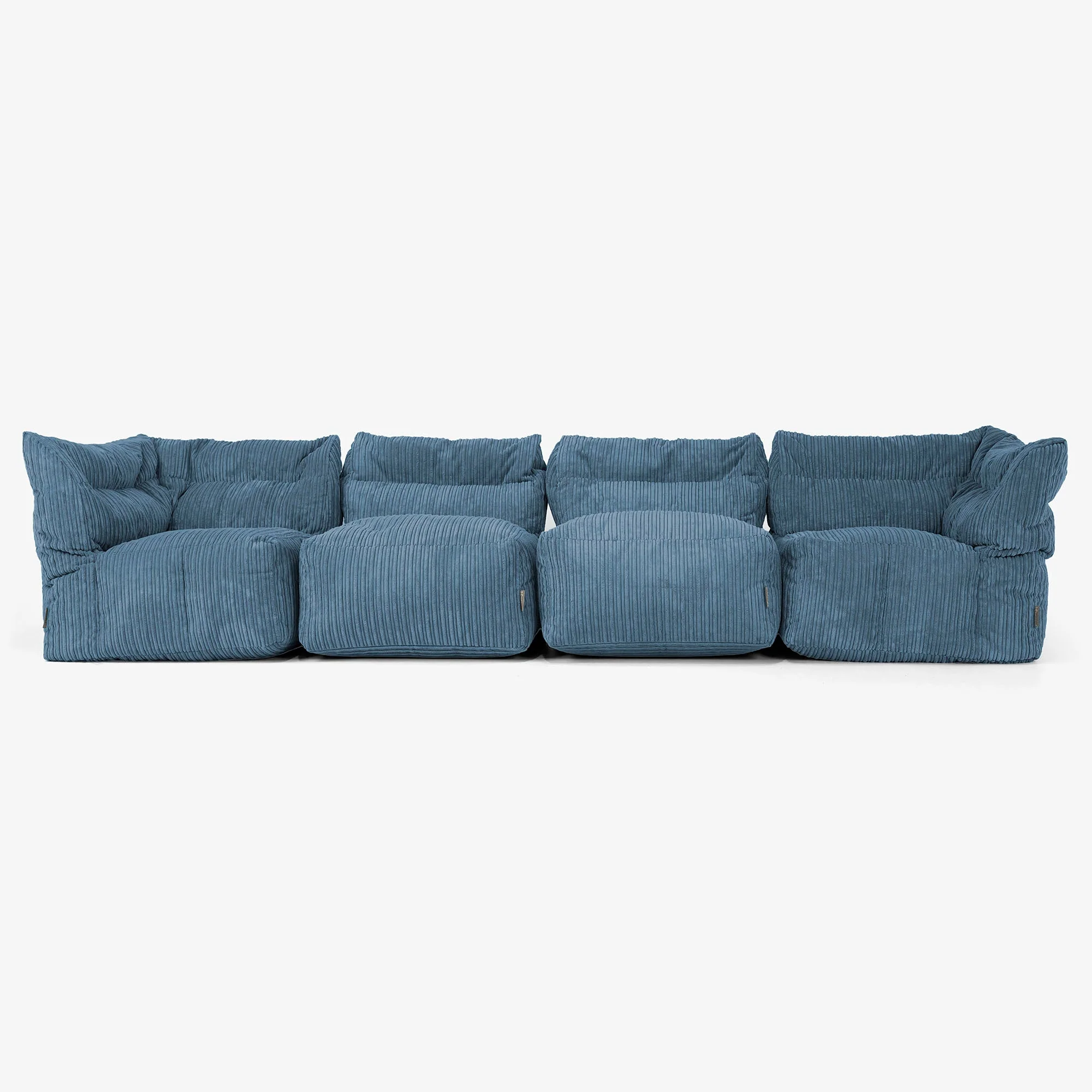 Modulsoffa 4-sits - Klassisk Manchestertyg Marinblå