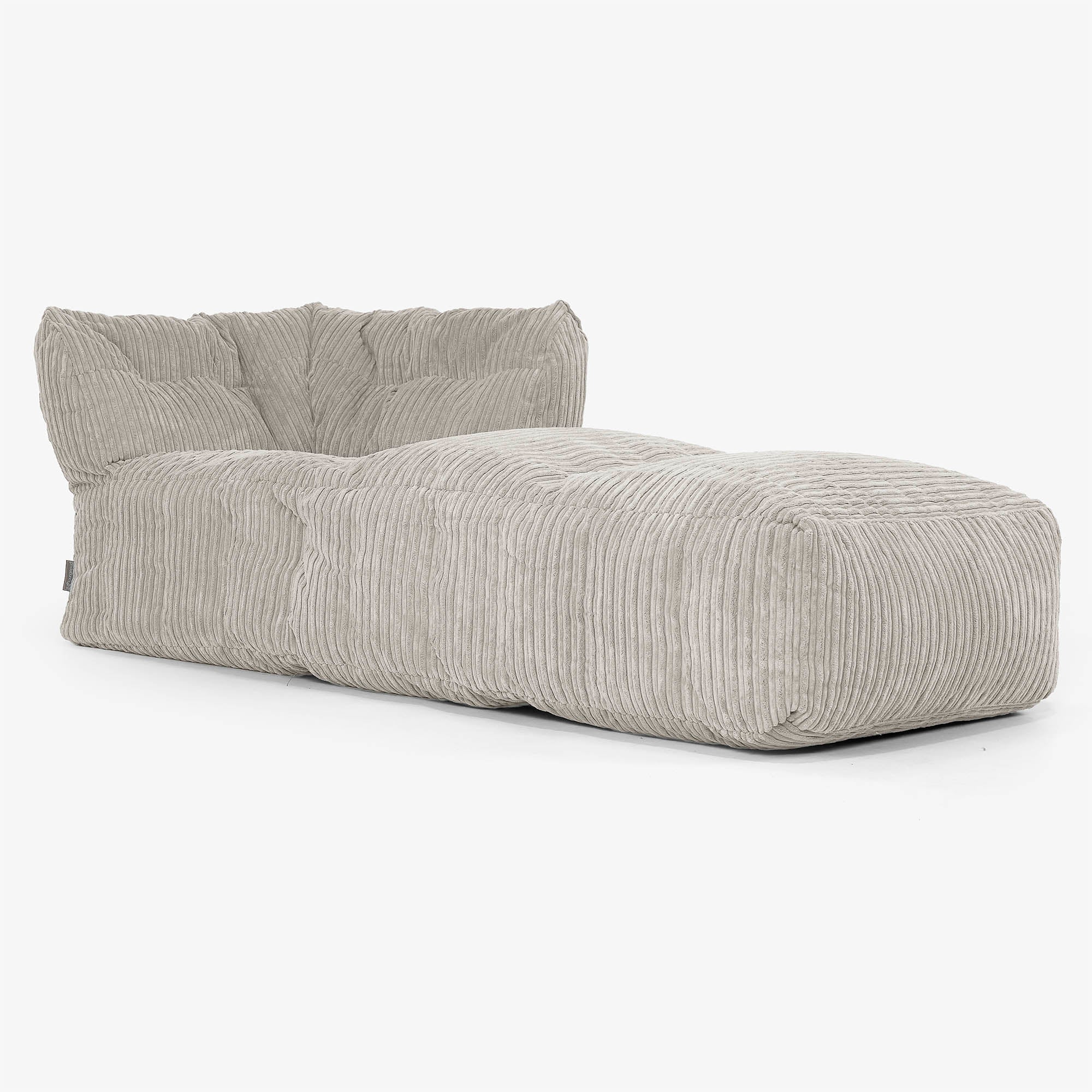 Modulsoffa Sittsäck, Höger Chaiselängd - Klassisk Manchestertyg Minkbrun
