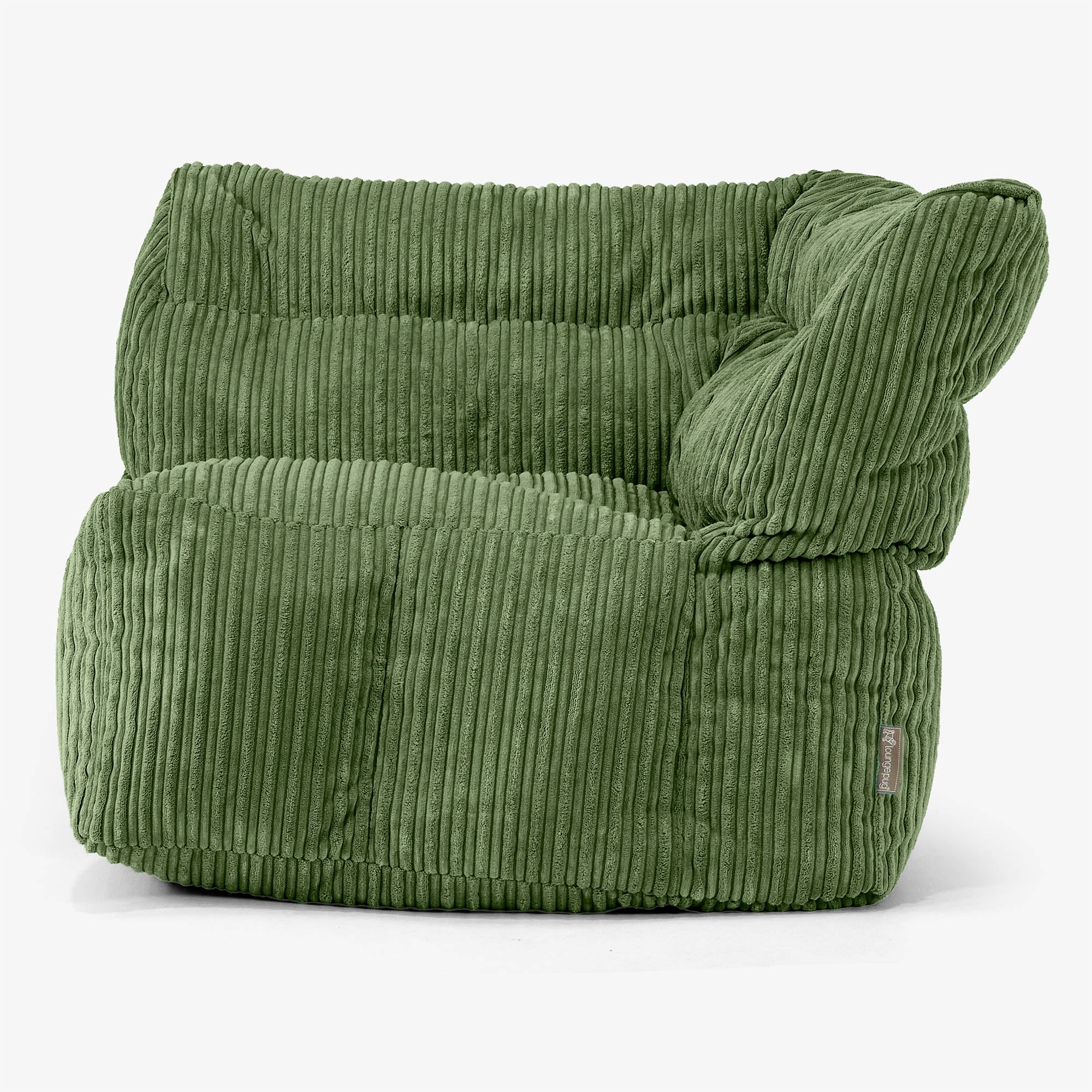 Modulsoffa Sittsäck, Höger Hörnsektion - Klassisk Manchestertyg Skogsgrön