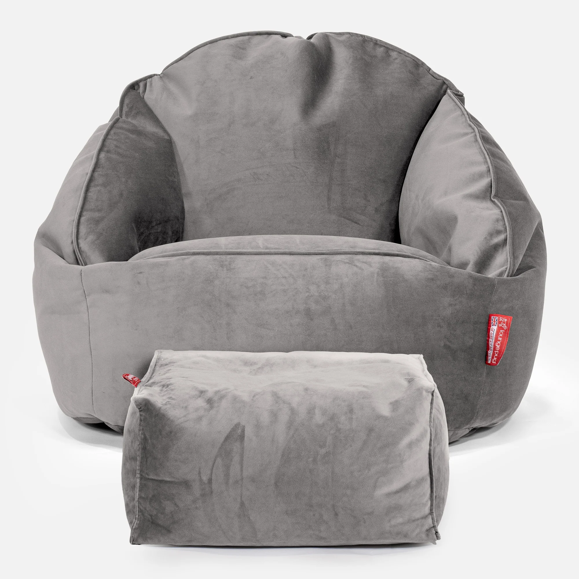 Saccosäck Bubble - Sammet Silverfärgad - Image 2