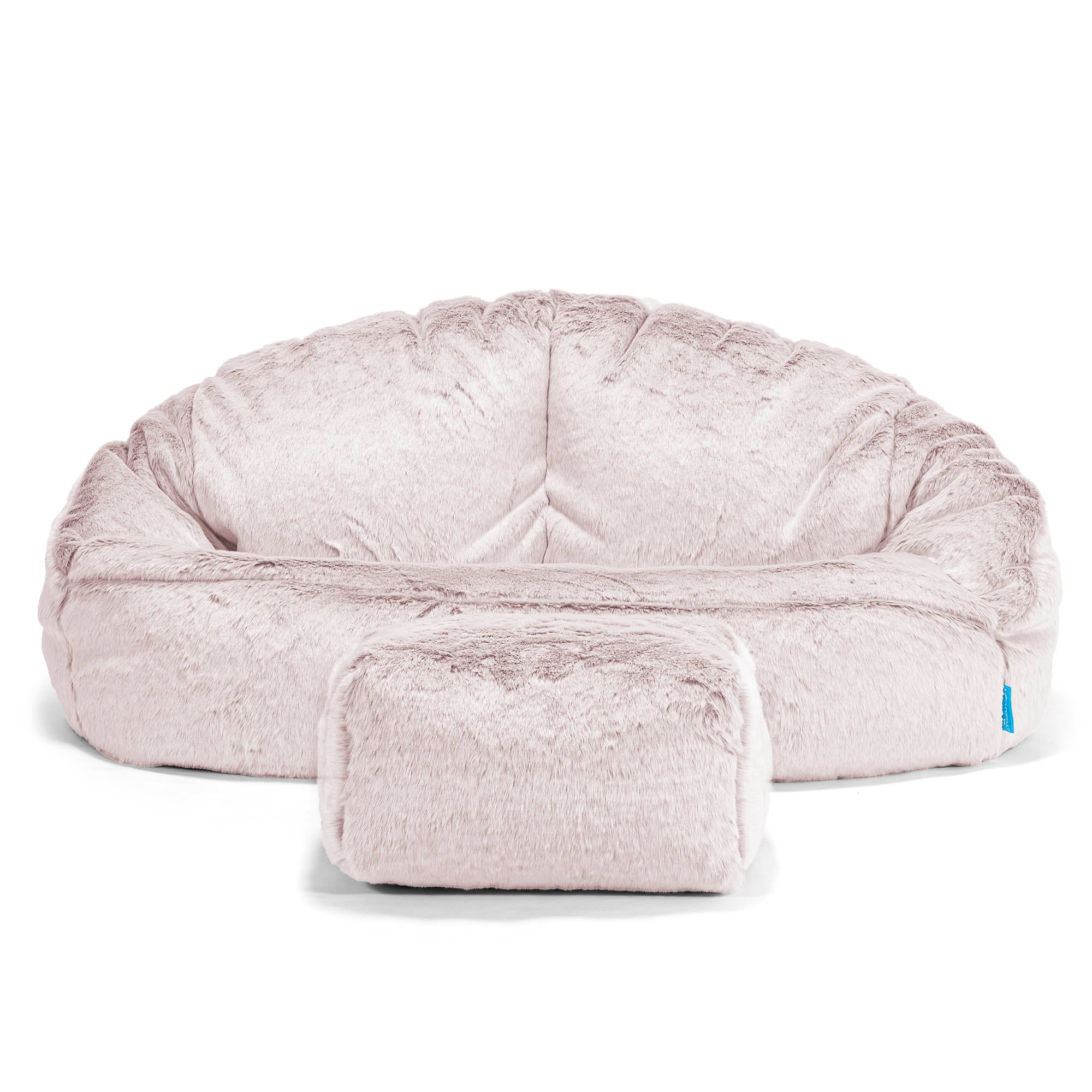 Bubble Barnsoffa Saccosäck 2-6 år - Fuskkaninpäls Gammelrosa - Image 2