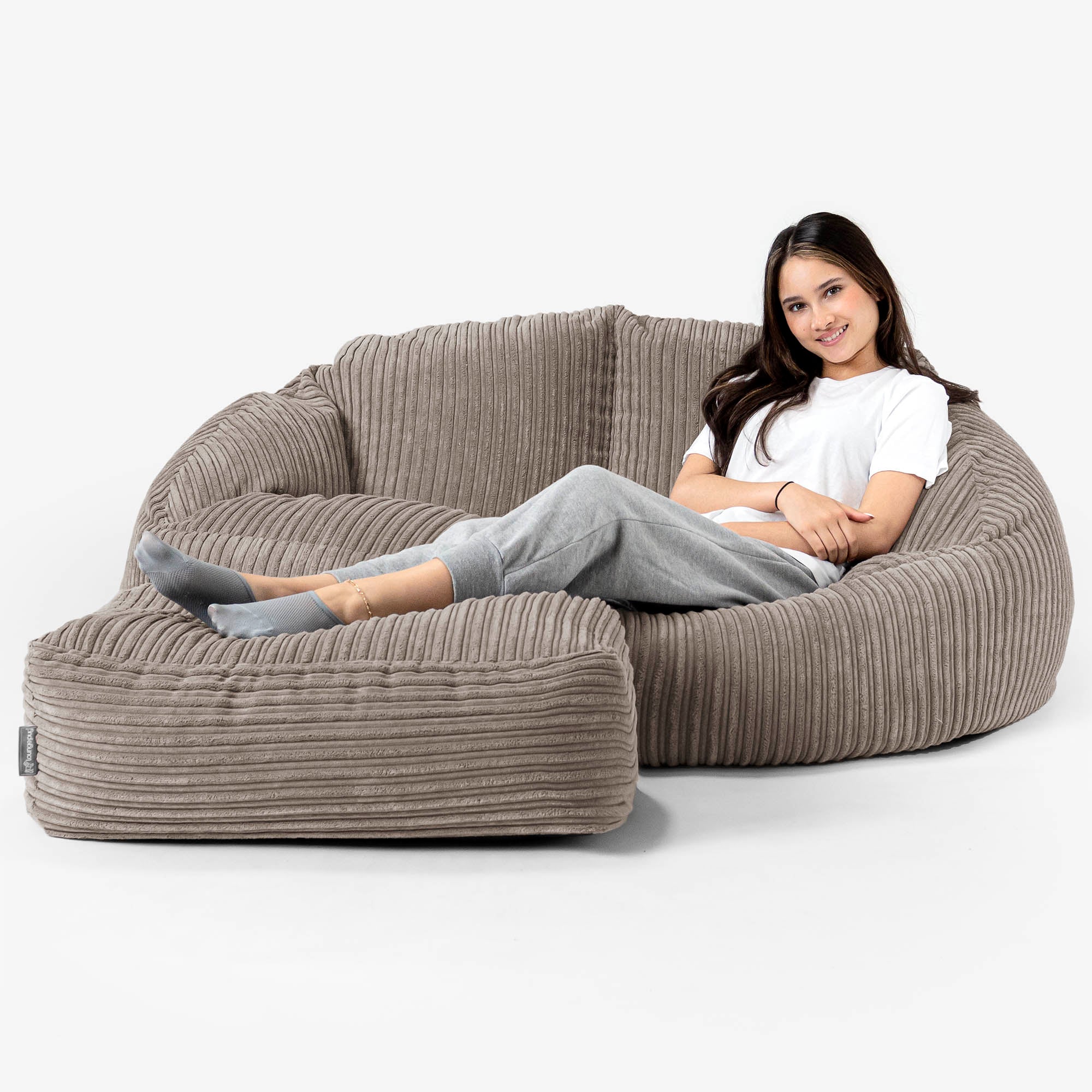 Saccosäck Soffa Bubble - Klassisk Manchestertyg Duvgrå - Image 3