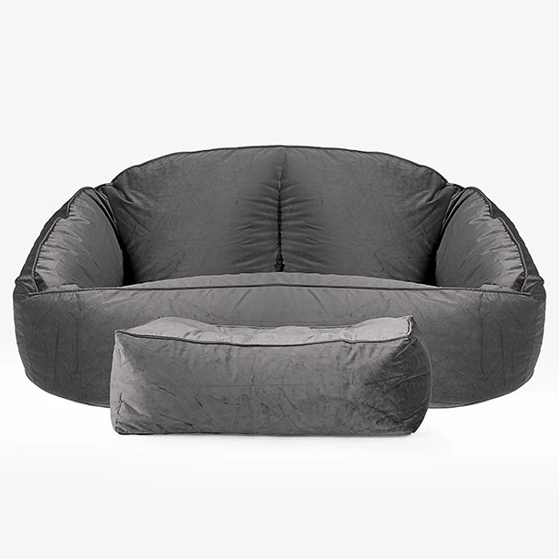 Saccosäck Soffa Bubble - Sammet Grafitgrå - Image 2