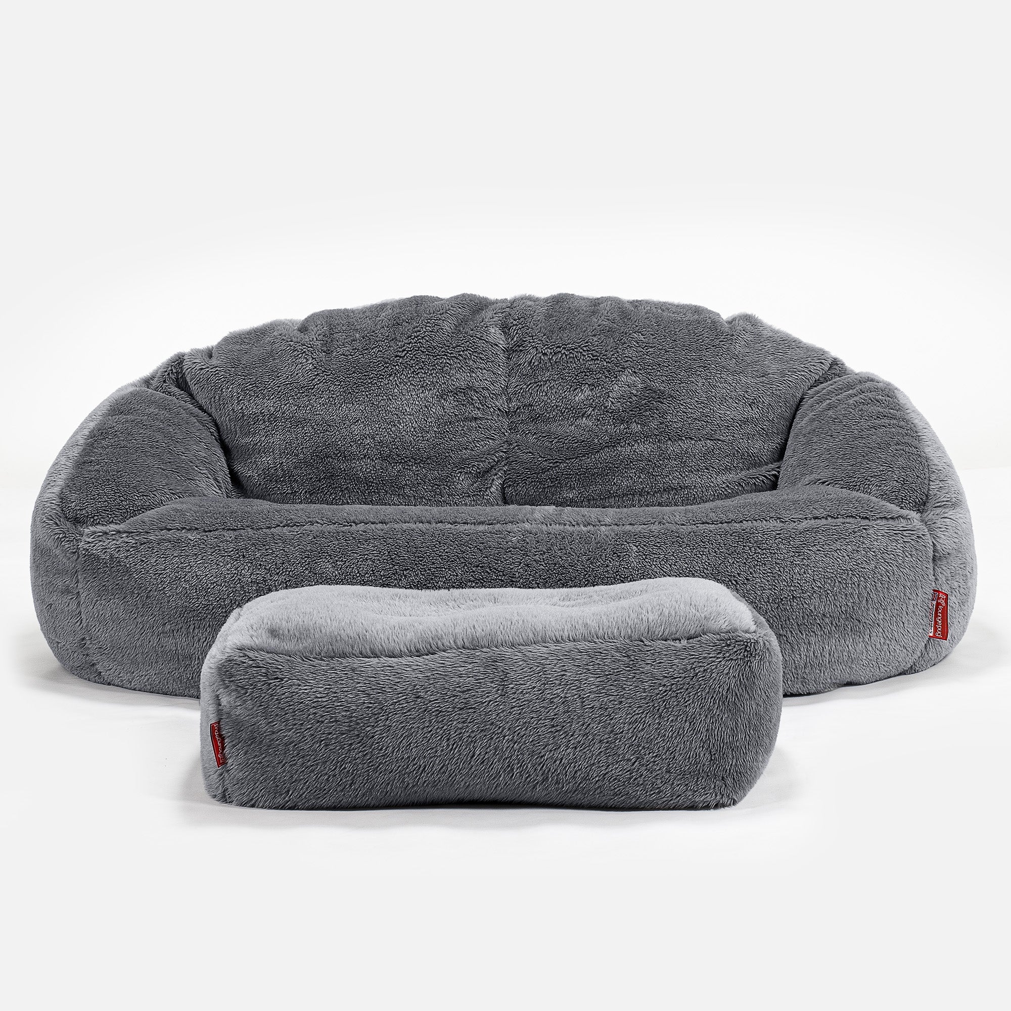 Saccosäck Soffa Bubble - Teddy-fuskpäls Mörkgrå - Image 2