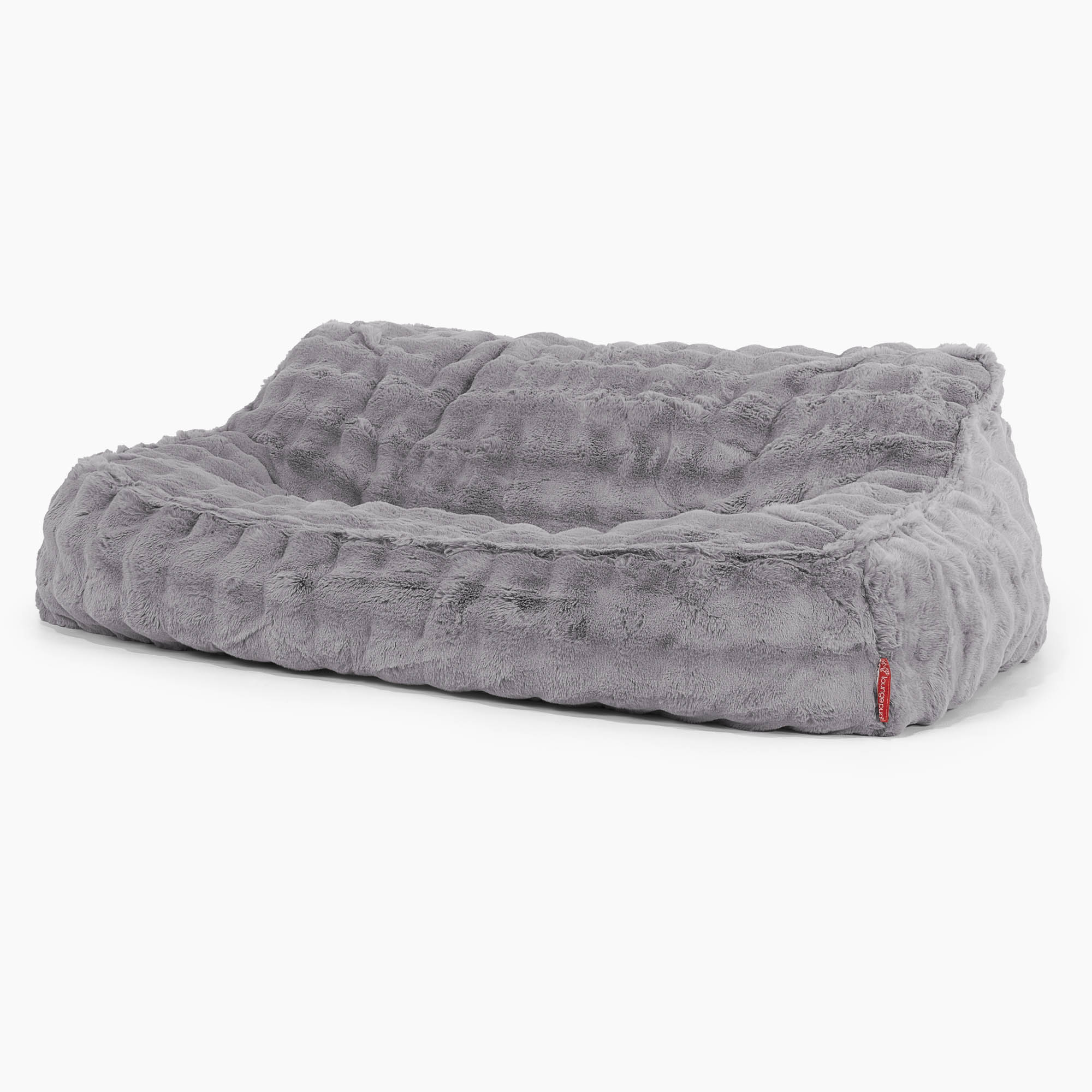 Saccosäcksoffan Sloucher - Fuskpäls Bubble Grå