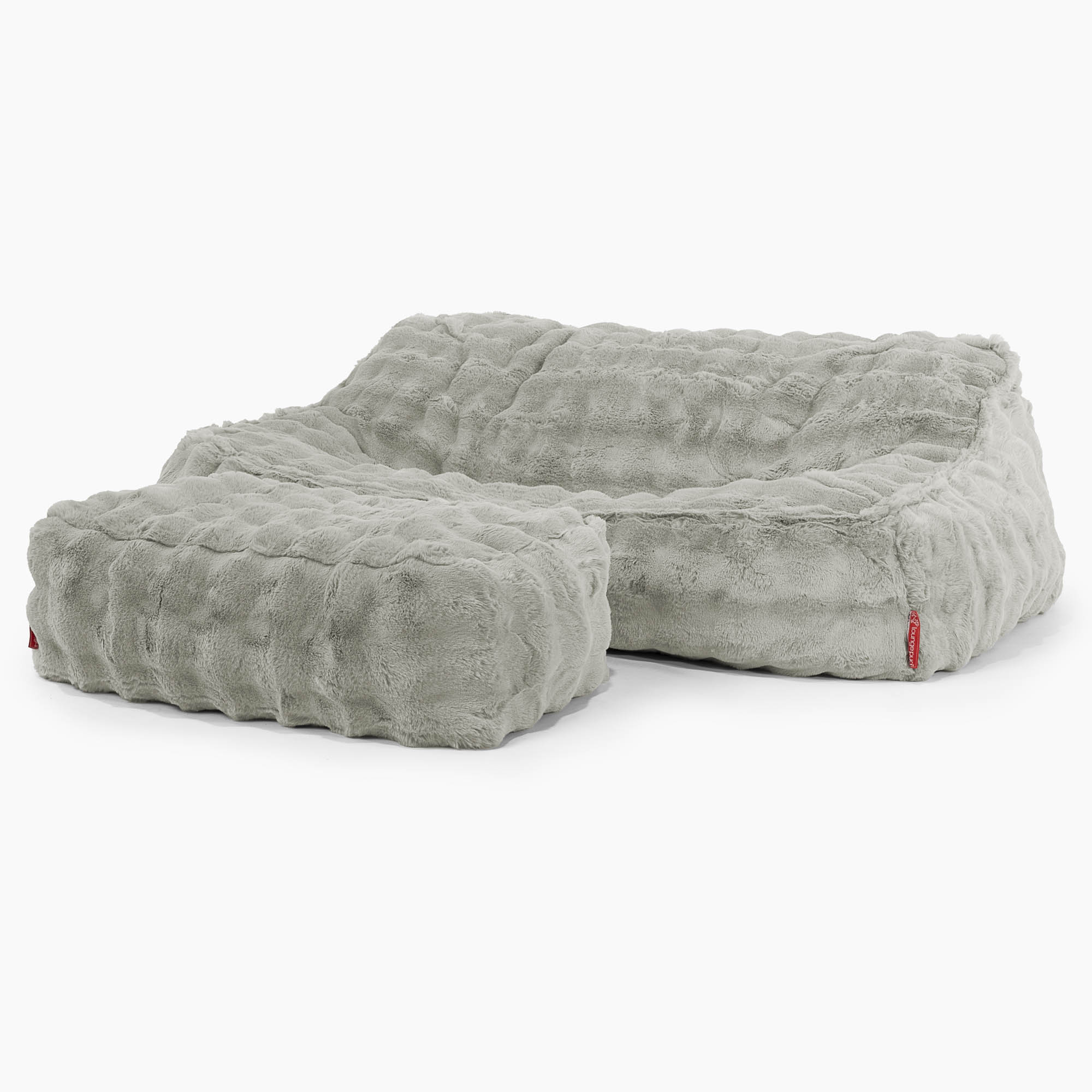 Saccosäcksoffan Sloucher - Fuskpäls Bubble Salviagrön - Image 3