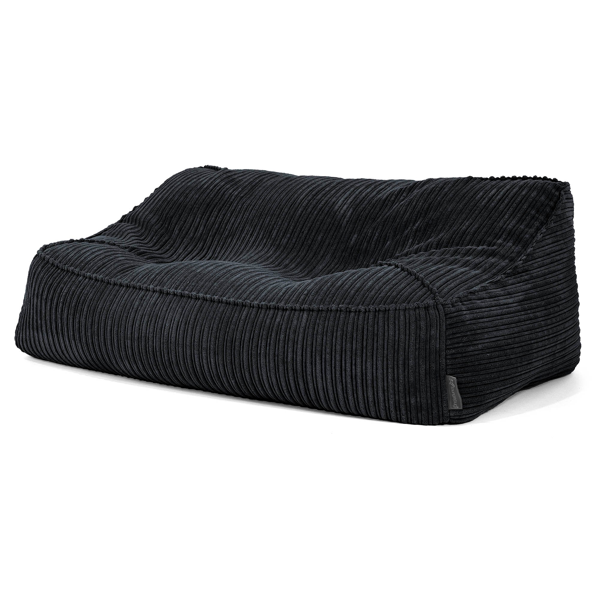 Saccosäcksoffan Sloucher - Klassisk Manchestertyg Svart - Image 3