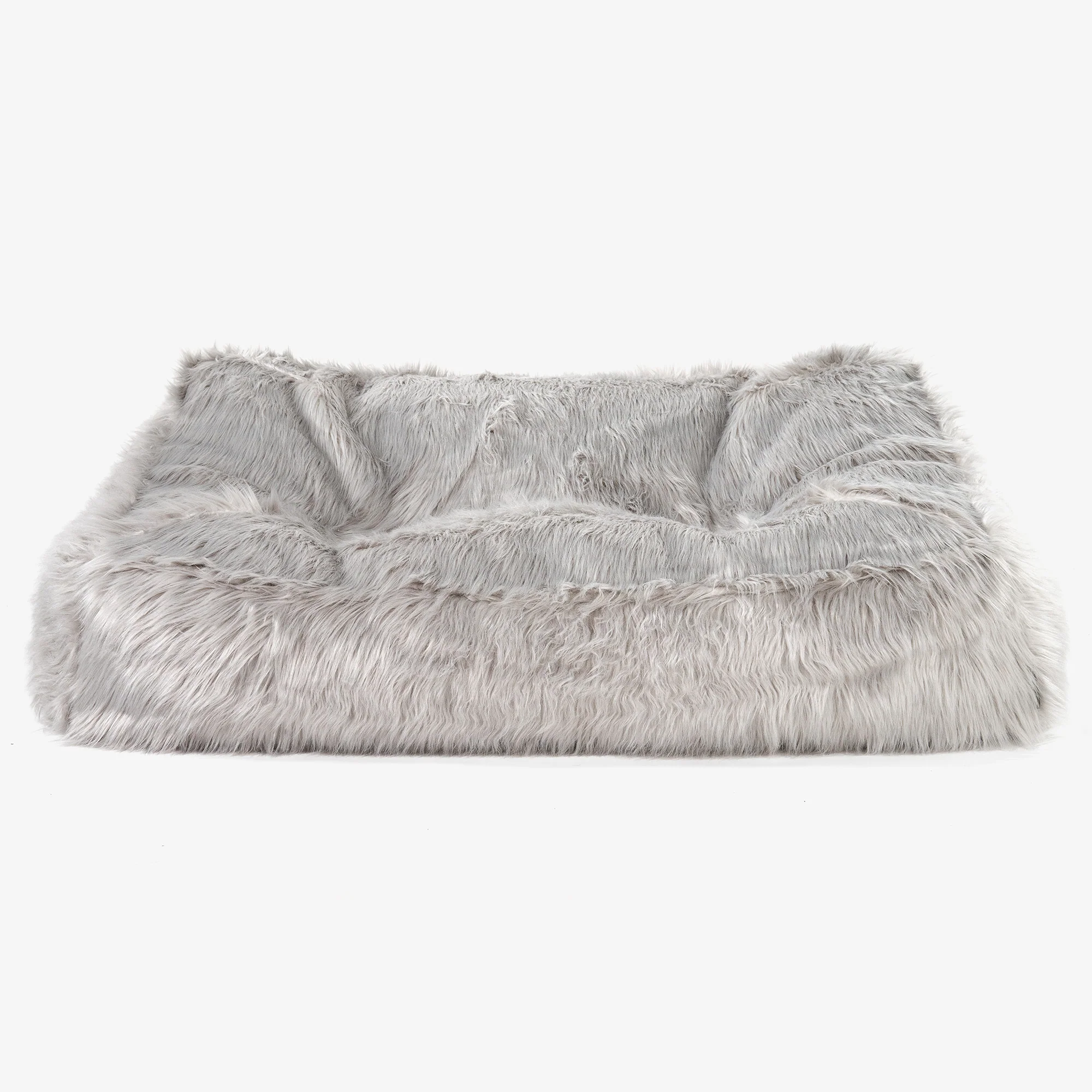 Saccosäcksoffan Sloucher - Mongoliskt Fuskpäls Grey - Image 2