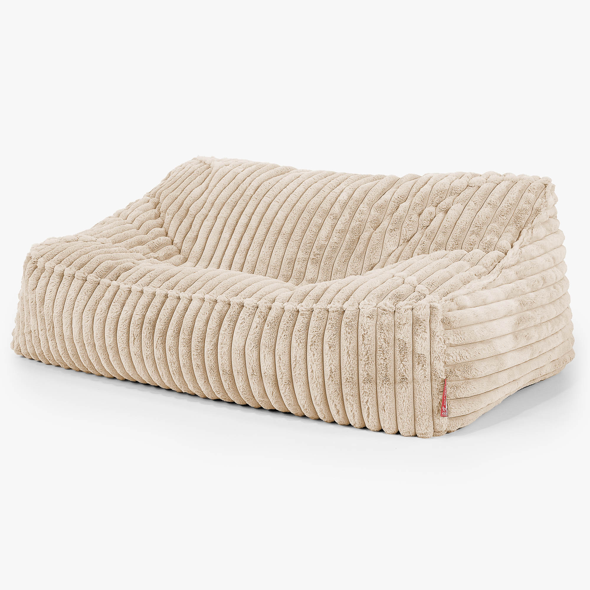 Saccosäcksoffan Sloucher - Ultraplyschmanchestertyg Persika
