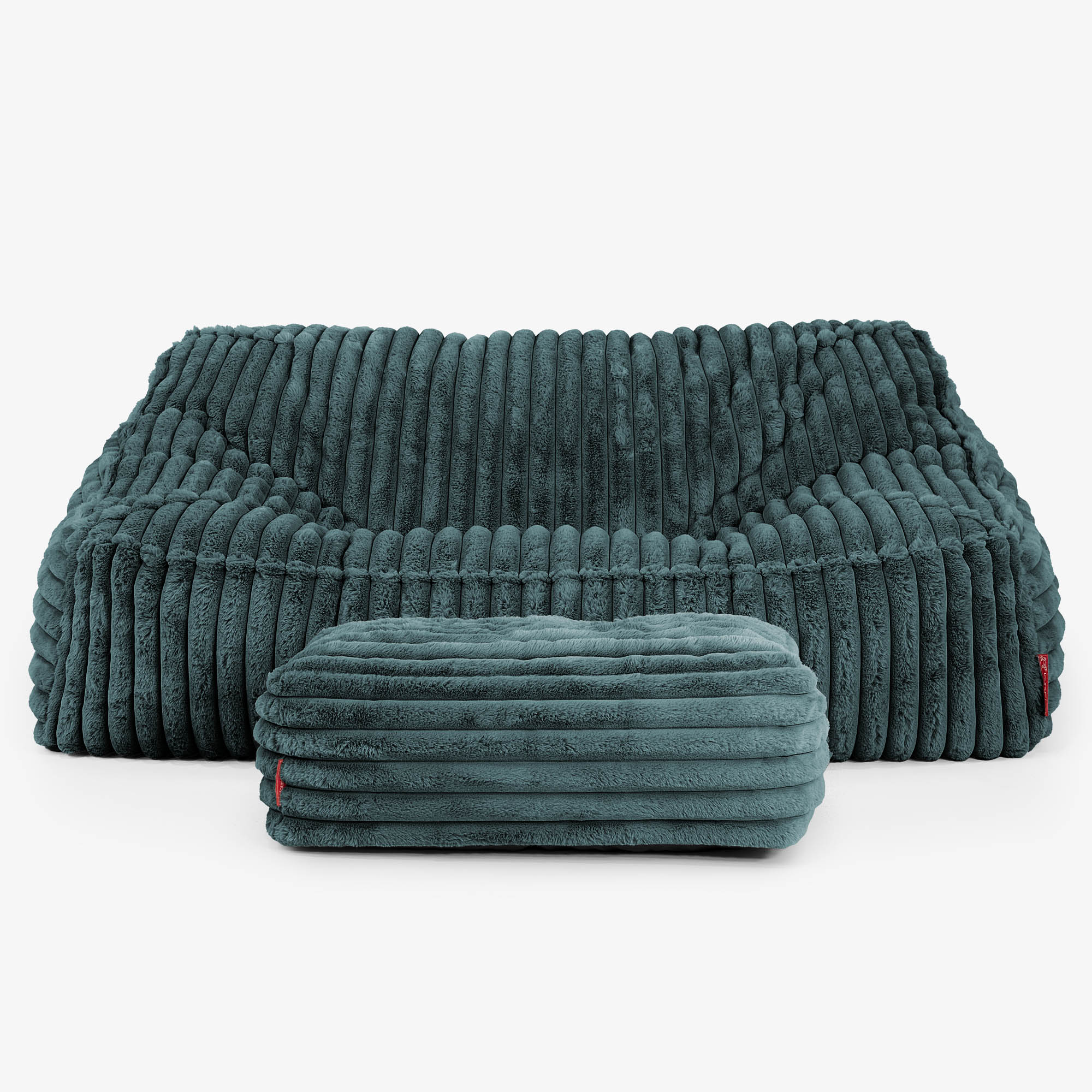 Saccosäcksoffan Sloucher - Ultraplyschmanchestertyg Teal - Image 3