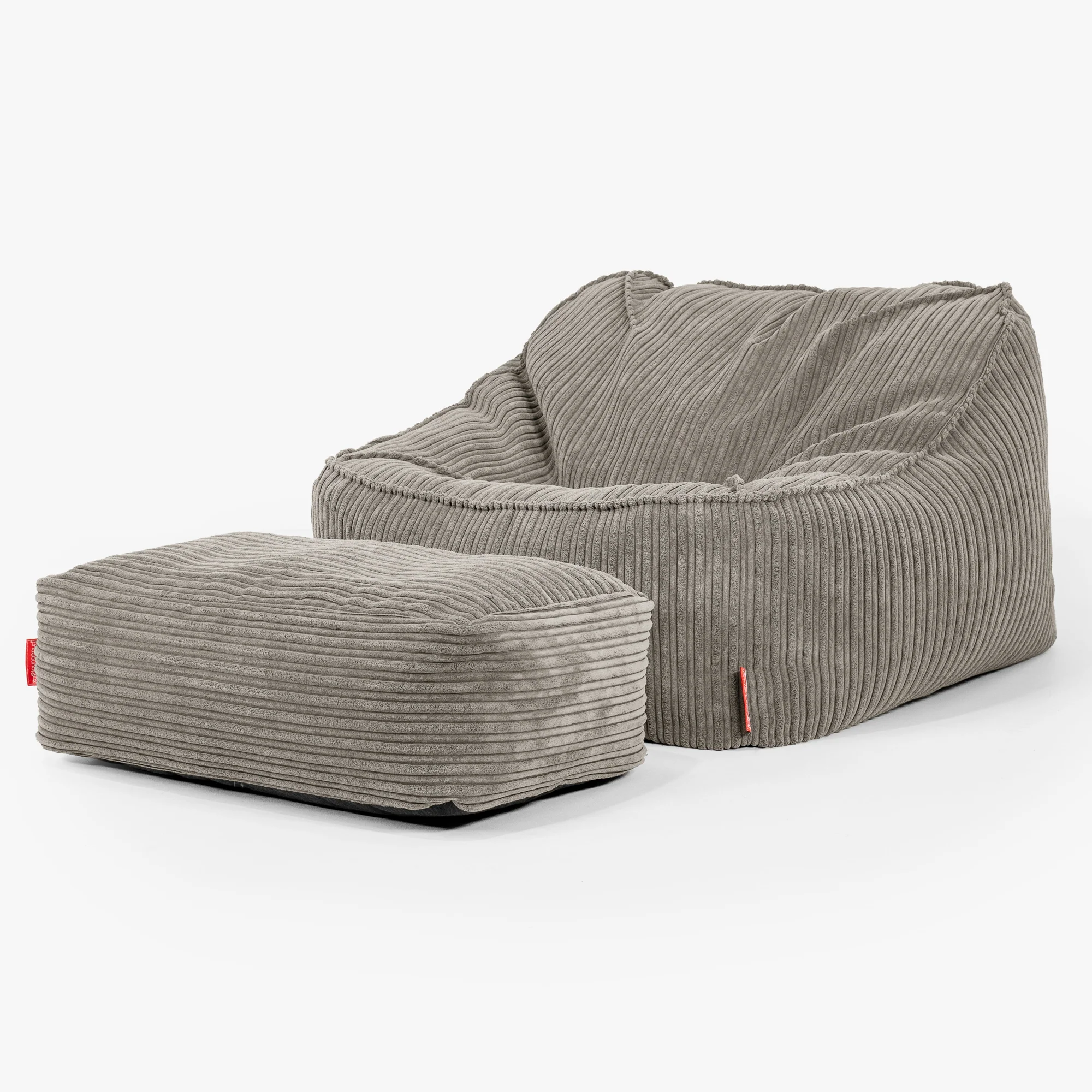 Saccosäckstolen Sloucher - Klassisk Manchestertyg Minkbrun - Image 3