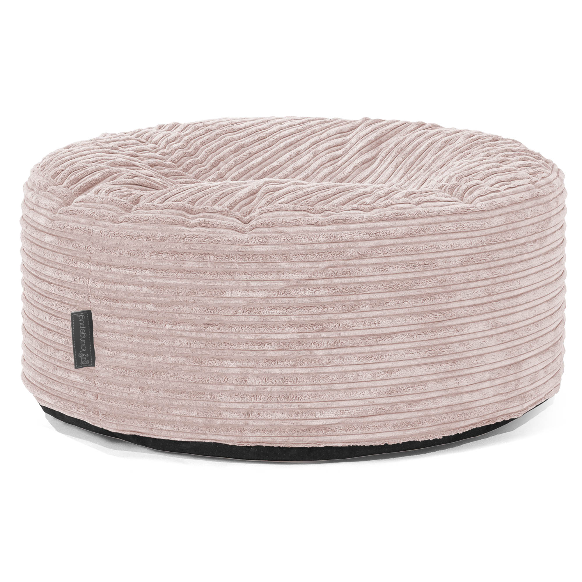 Sittpuff Rund - Klassisk Manchestertyg Rosa