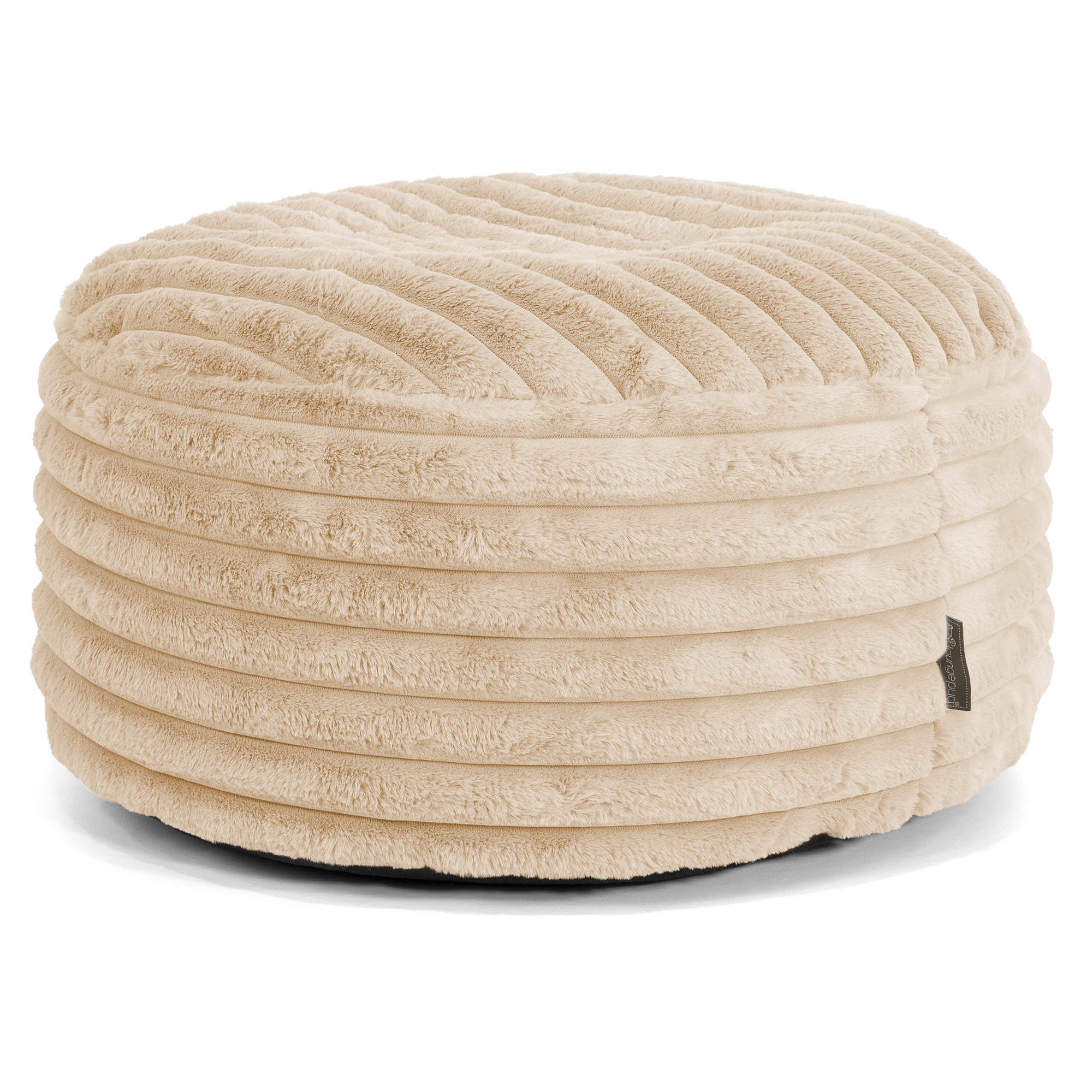 Sittpuff Rund - Ultraplyschmanchestertyg Persika