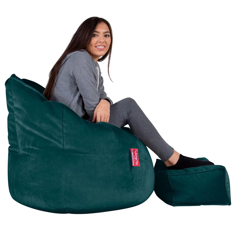 Sittsäck Fåtölj 'Kram' - Sammet Teal - Image 3