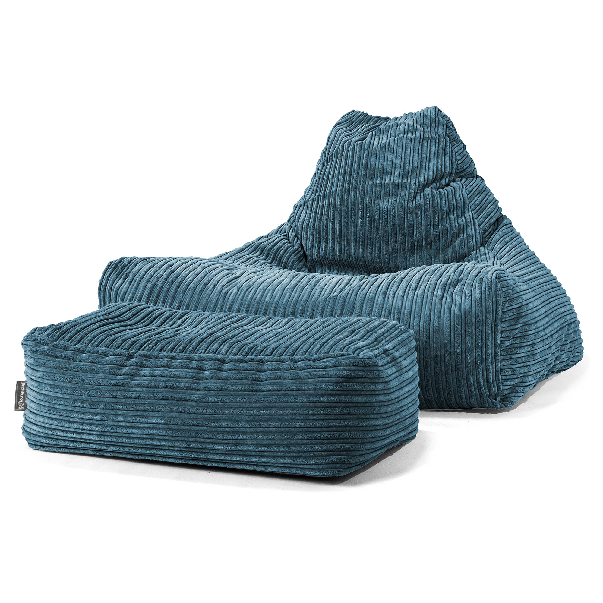 Sittsäck Lounge - Klassisk Manchestertyg Teal - Image 2