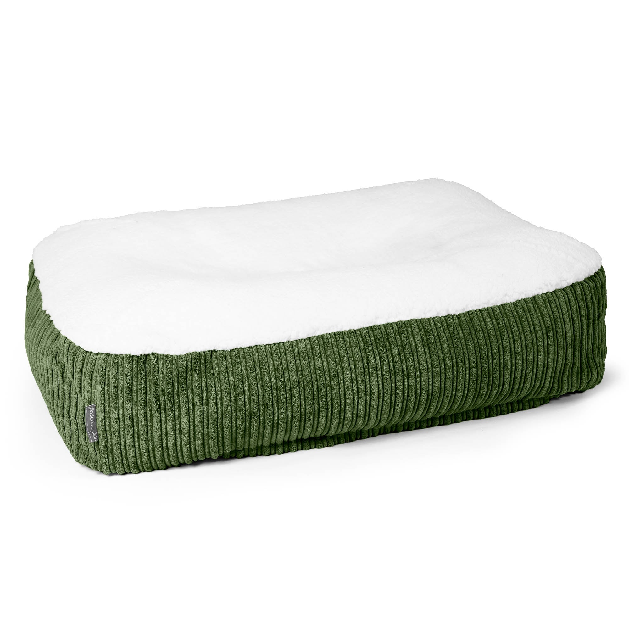 Sloucher Mellanstor Hundsäng Ersättningsöverdrag - Sherpa & Manchestertyg - Image 2