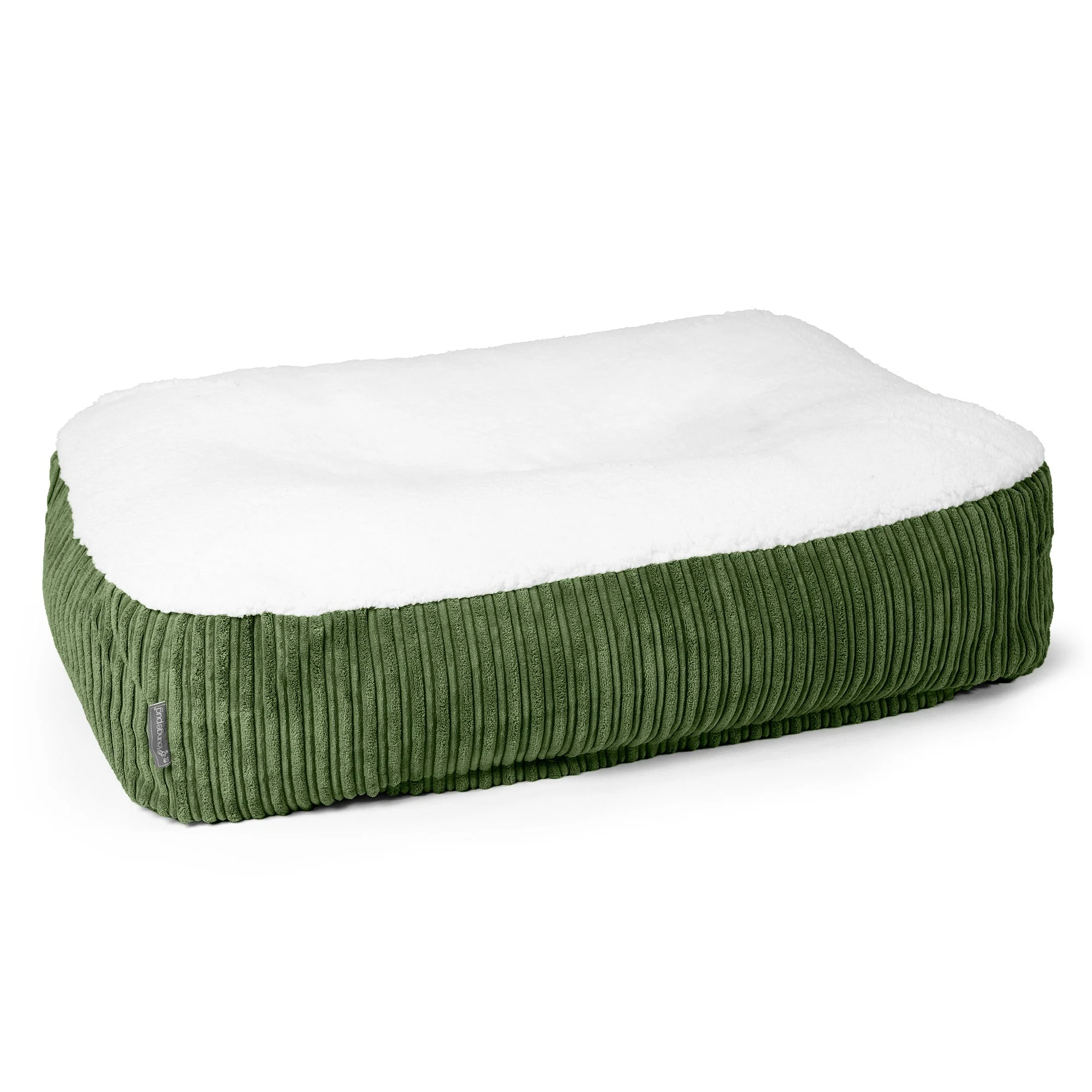 Sloucher Stor Hundsäng Ersättningsöverdrag - Sherpa & Manchestertyg - Image 2