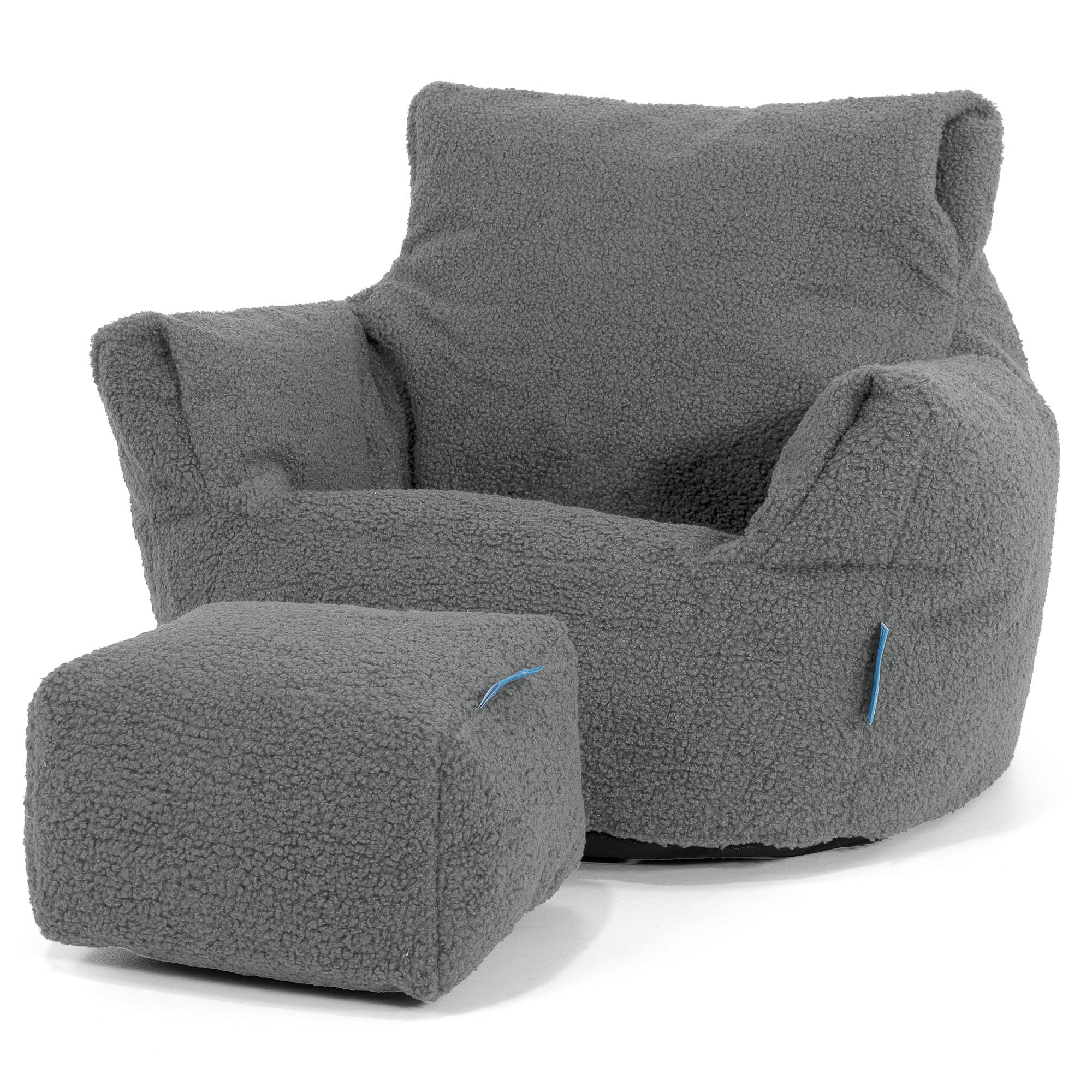 Småbarnfåtölj Saccosäck 1-3 år - Boucle Grå - Image 2