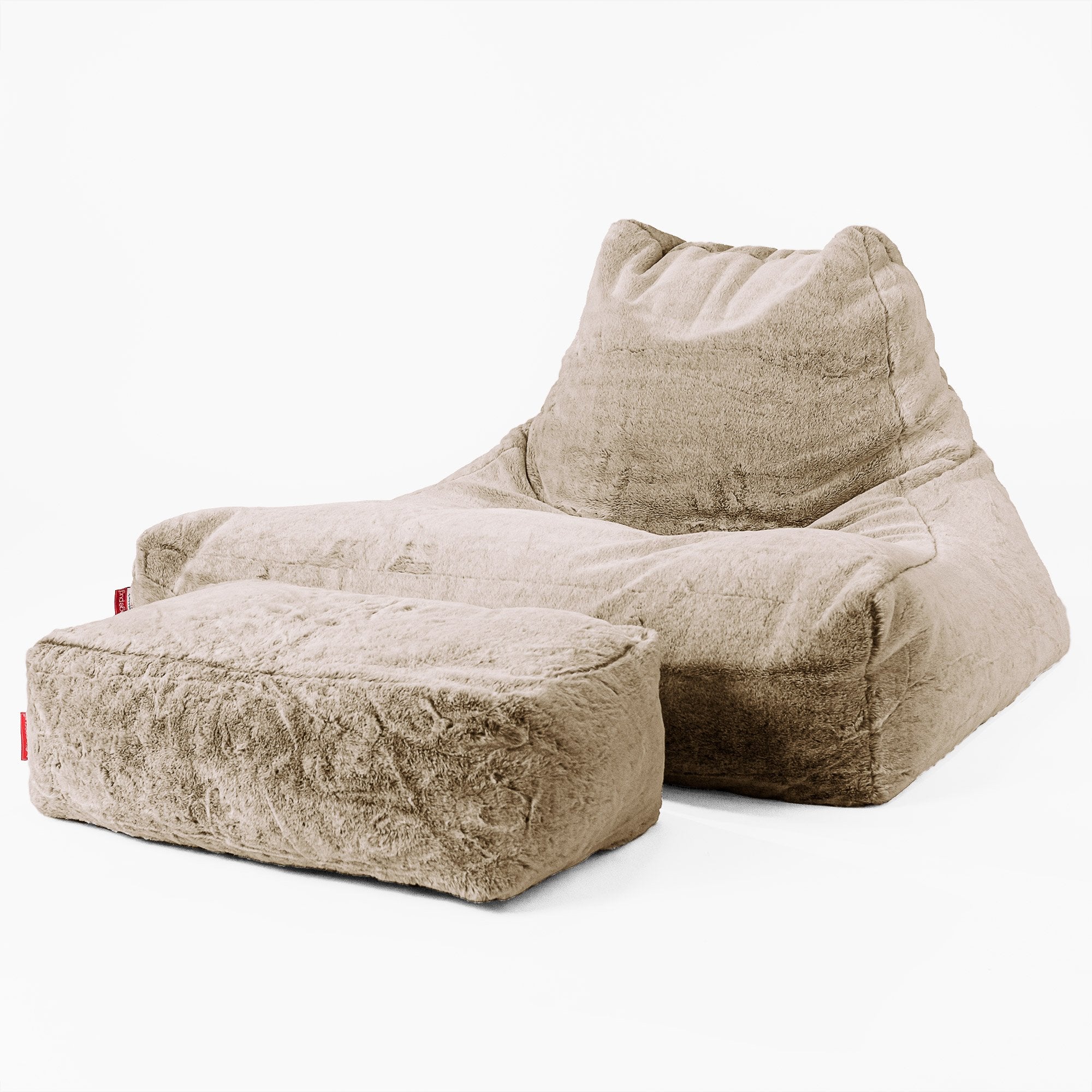 Soffa Lounge XXL Sittsäck - Fuskkaninpäls Gyllenbrun - Image 2