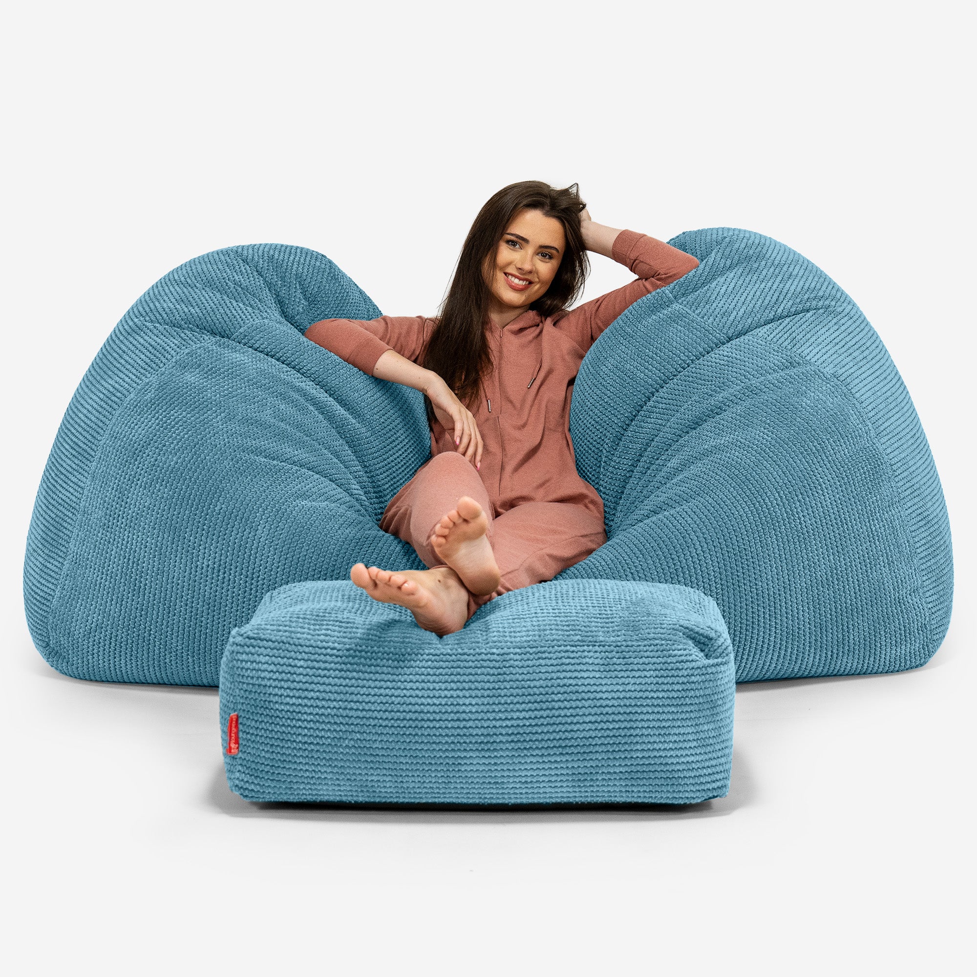 Stor Saccosäck Soffa - Pom-pom Turkos - Image 2