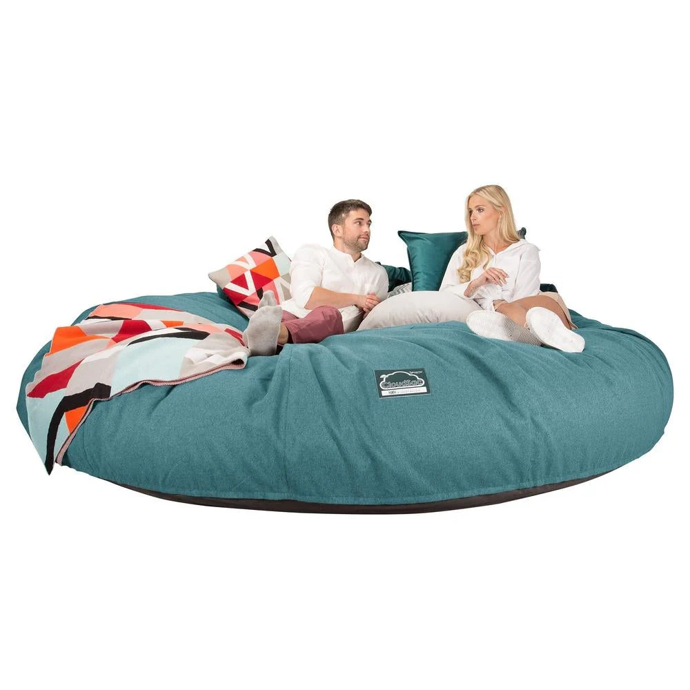 Titanic Saccosäcksoffa XXXXXL C5000-L, CloudSac Memoryskum - Interalli-ull Cyan - Image 3