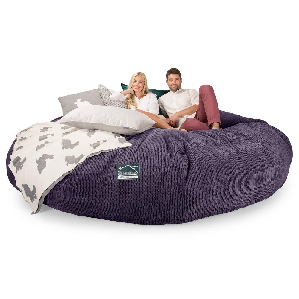 Titanic Saccosäcksoffa XXXXXL C5000-L, CloudSac Memoryskum - Pom-pom Lila - Image 3