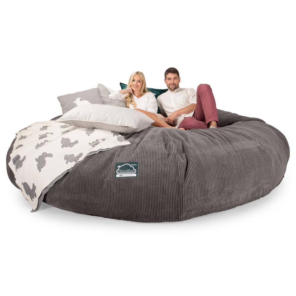 Titanic Saccosäcksoffa XXXXXL C5000-L, CloudSac Memoryskum - Pom-pom Mörkgrå - Image 3