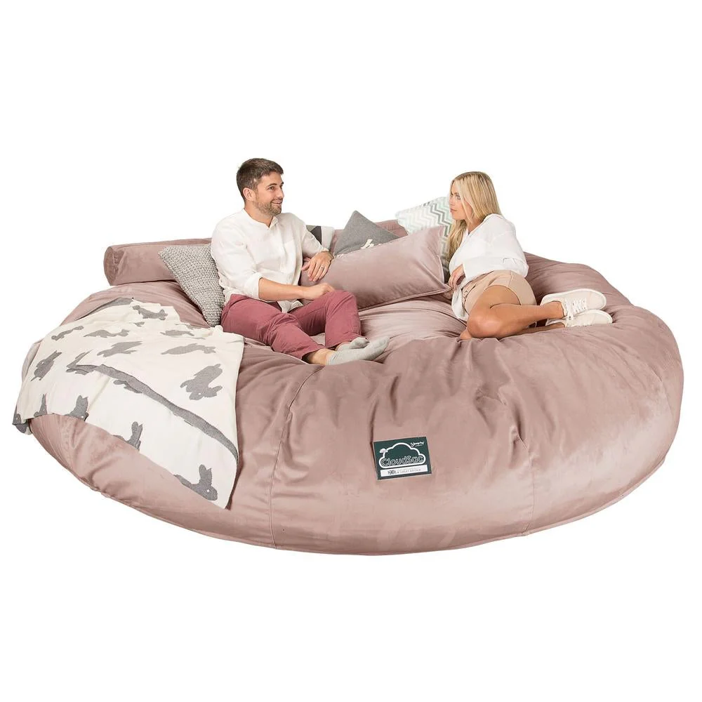 Titanic Saccosäcksoffa XXXXXL C5000-L, CloudSac Memoryskum - Sammet Rosa - Image 4